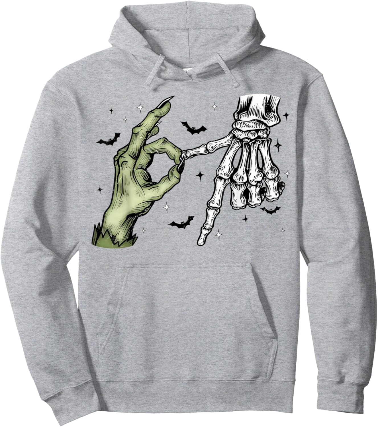 Halloween 6 7 Funny Six Seven Meme Skeleton Hand Hoodie - Hoodie | Ash