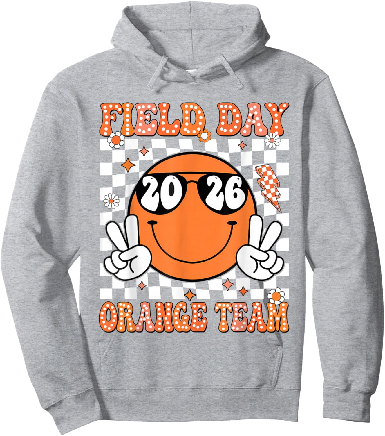 Field Day Orange Team Funny for Teacher Kids Field Day Games Hoodie - Hoodie | Ash