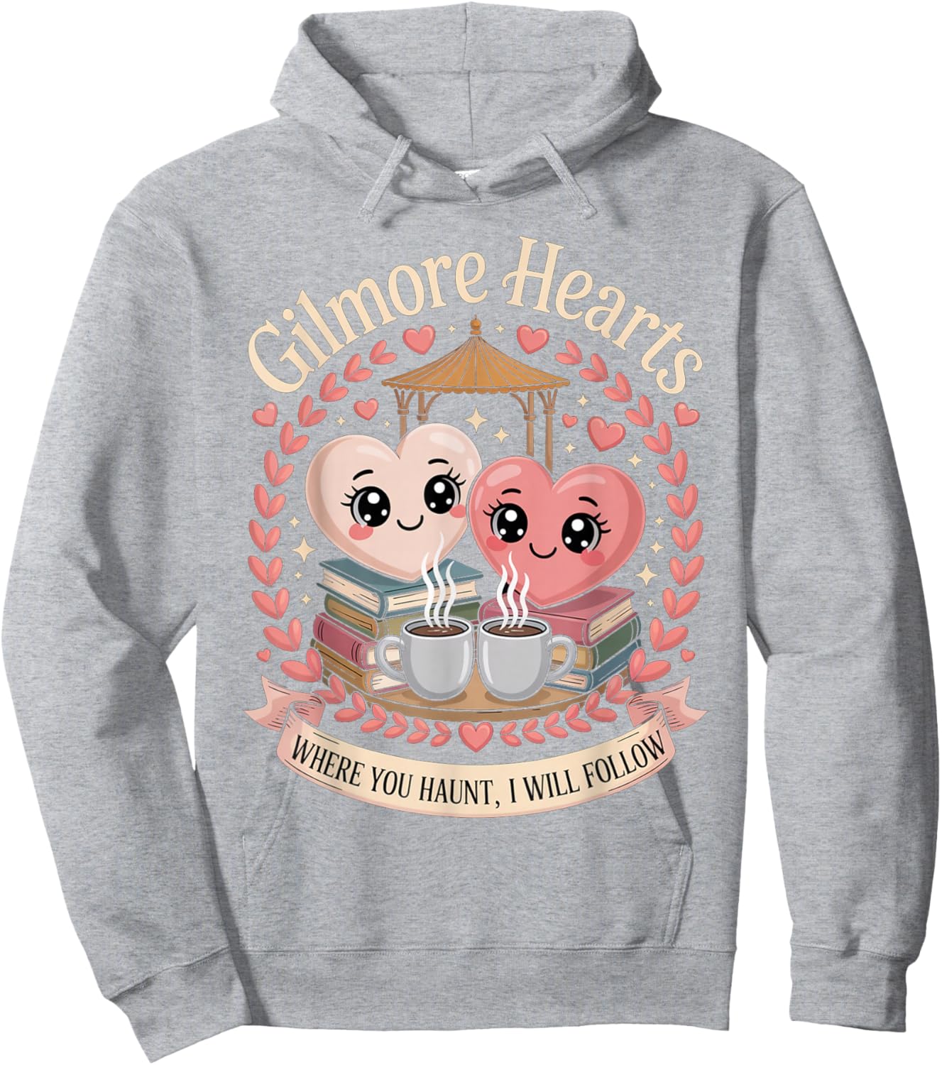 Gilmore Hearts Where You Haunt I Will Follow Valentine´s Day Hoodie - Hoodie | Ash