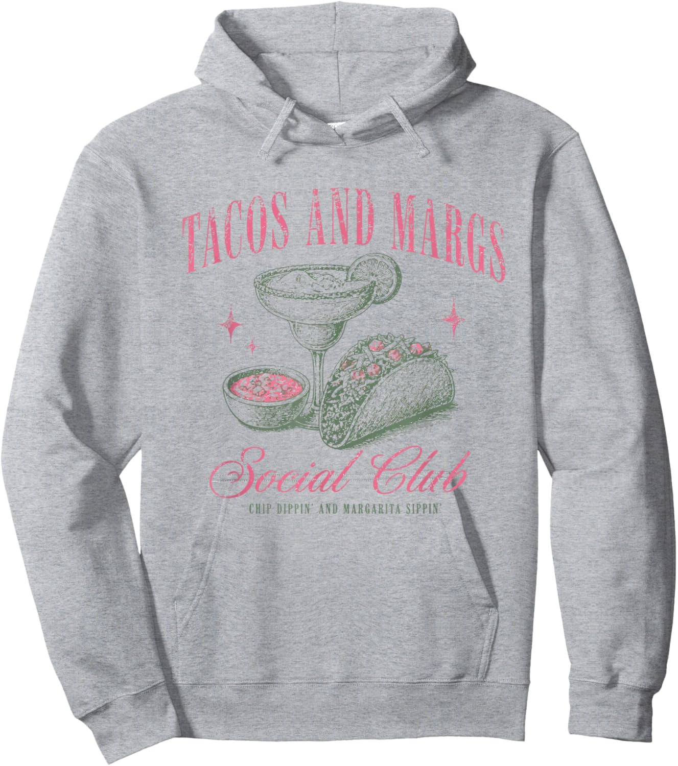 Tacos and Margs Social Club Margarita Taco Fiesta Hoodie - Hoodie | Ash