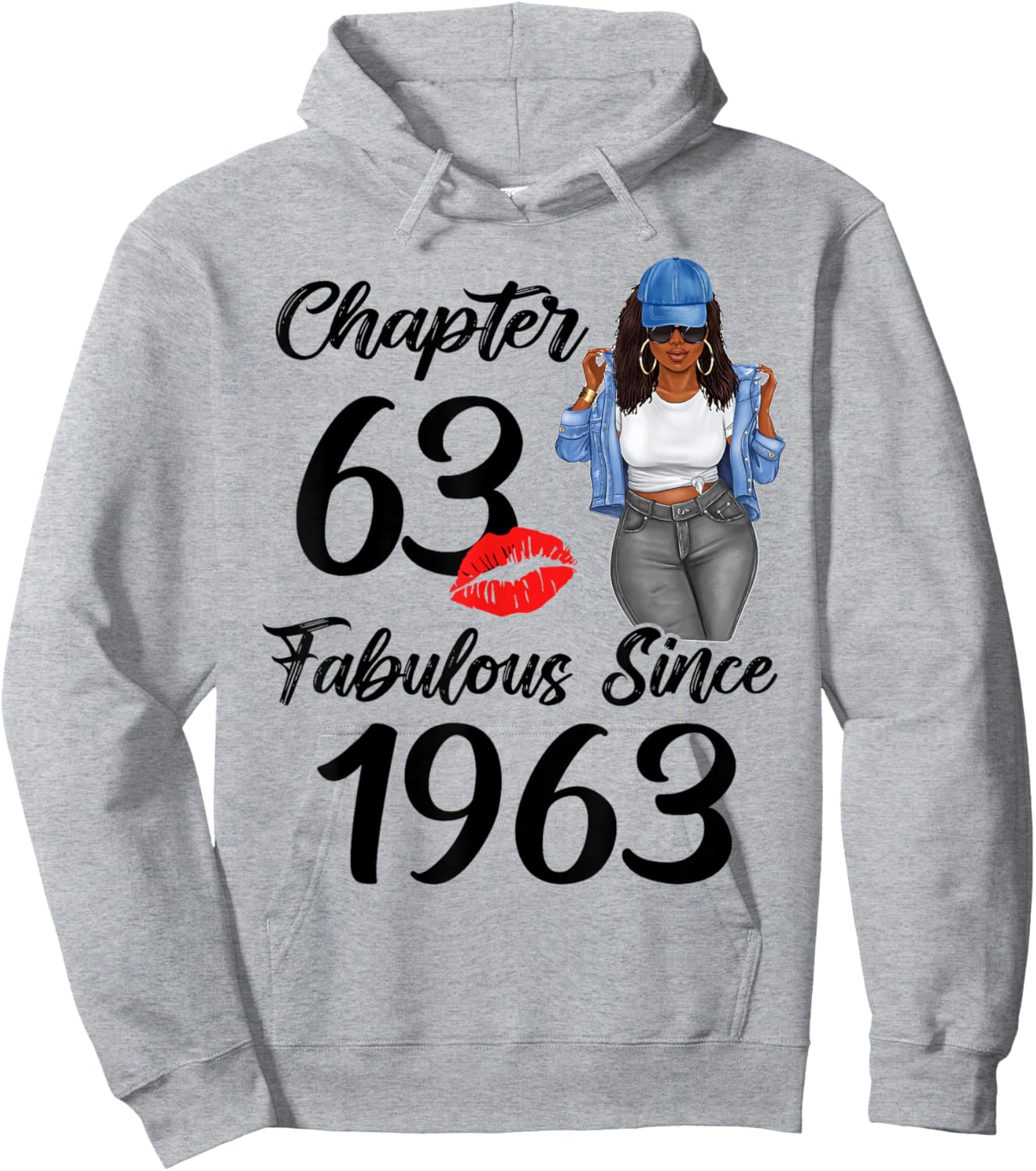 Chapter 63 Fabulous Since 1963 63rd Black Women Birthday Hoodie - Hoodie | Ash