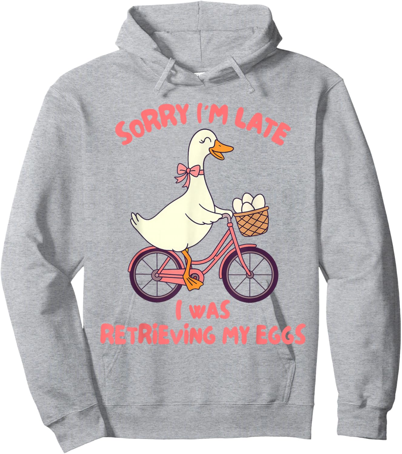 IVF Mom Infertility Sorry I'm Late I was Retrieving My Eggs Hoodie - Hoodie | Ash