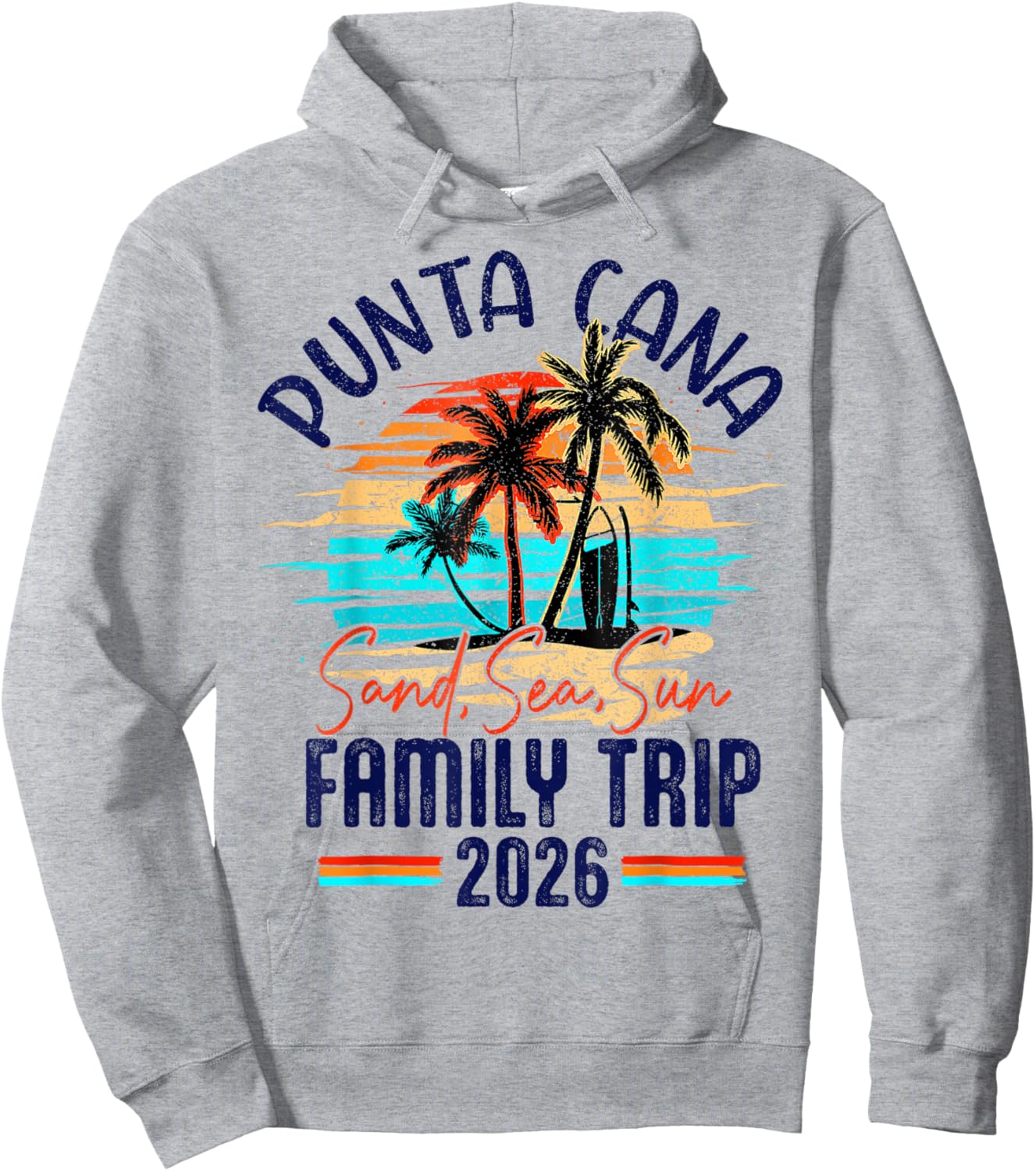 Family Punta Cana Vacation 2026 Summer Vacation Matching Hoodie - Hoodie | Ash