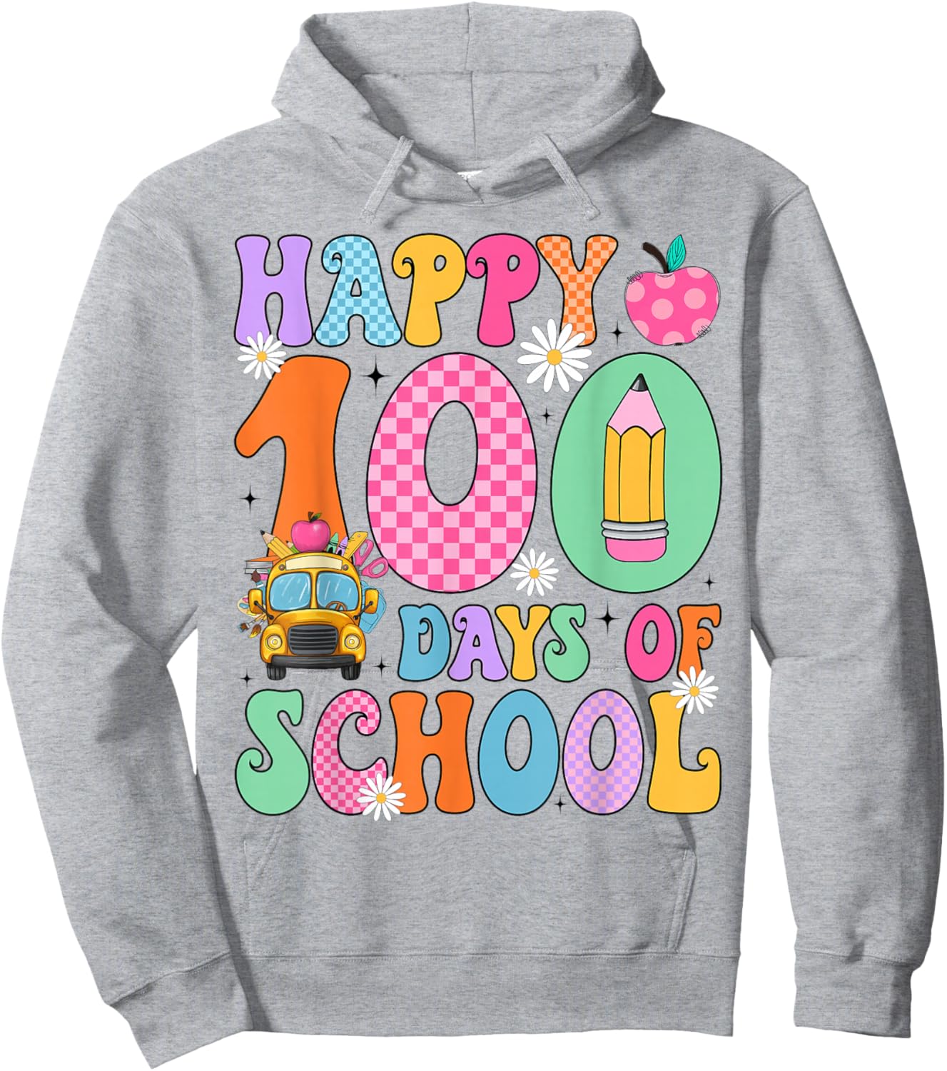100 Days of School Students Teachers 100th Day of School Hoodie - Hoodie | Ash