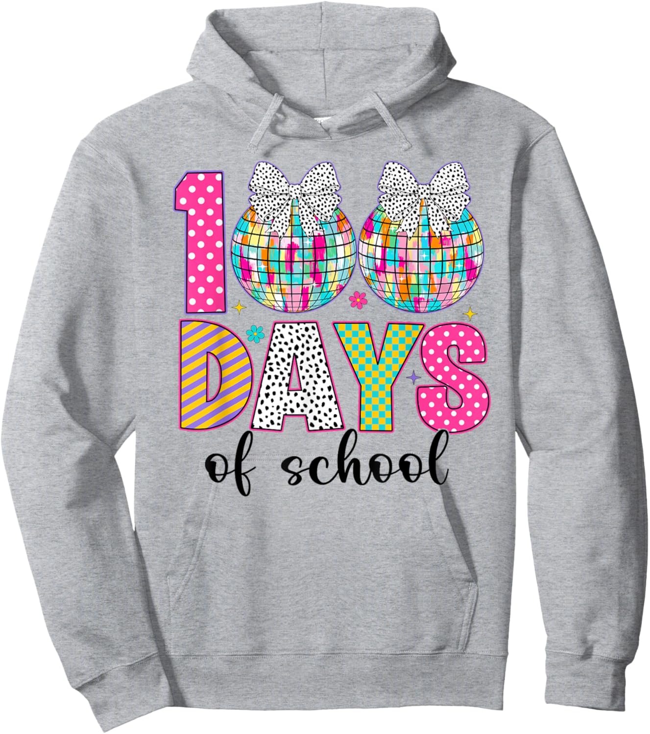 100 Days of School Girls Kids 100 Days Smarter 100th Day Hoodie - Hoodie | Ash