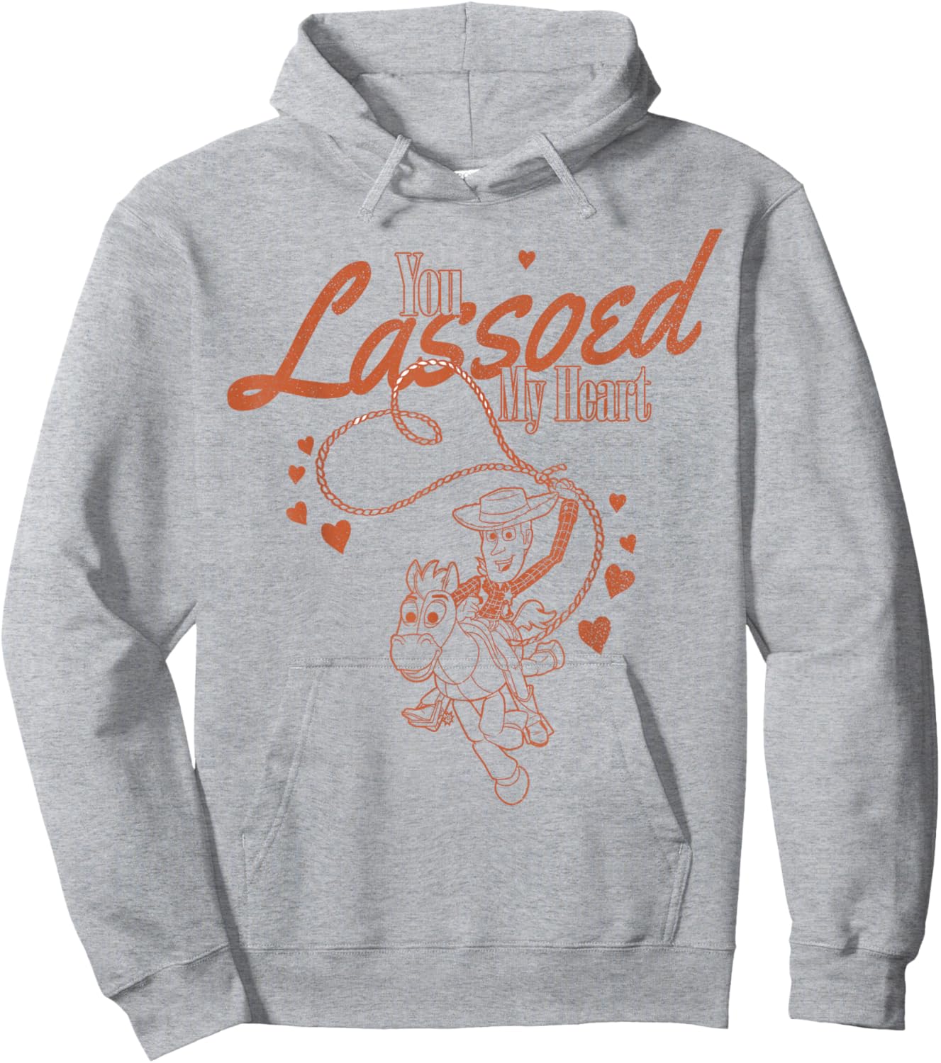 Disney Pixar Toy Story 4 Valentines Day You Lassoed My Heart Hoodie - Hoodie | Ash