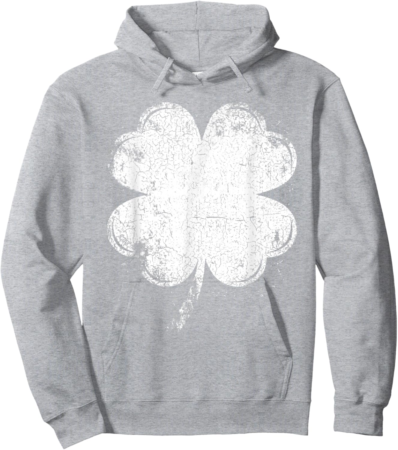 Retro Lucky Shamrock Funny St Patricks Day Men Women Kids Hoodie - Hoodie | Ash