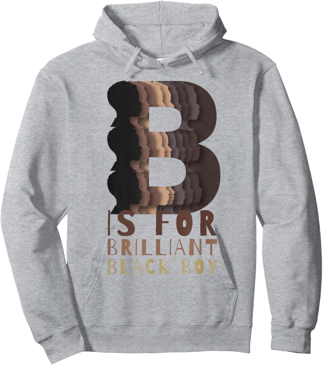 B is for Brilliant Black Boy Kid Black History Month Toddler Hoodie - Hoodie | Ash
