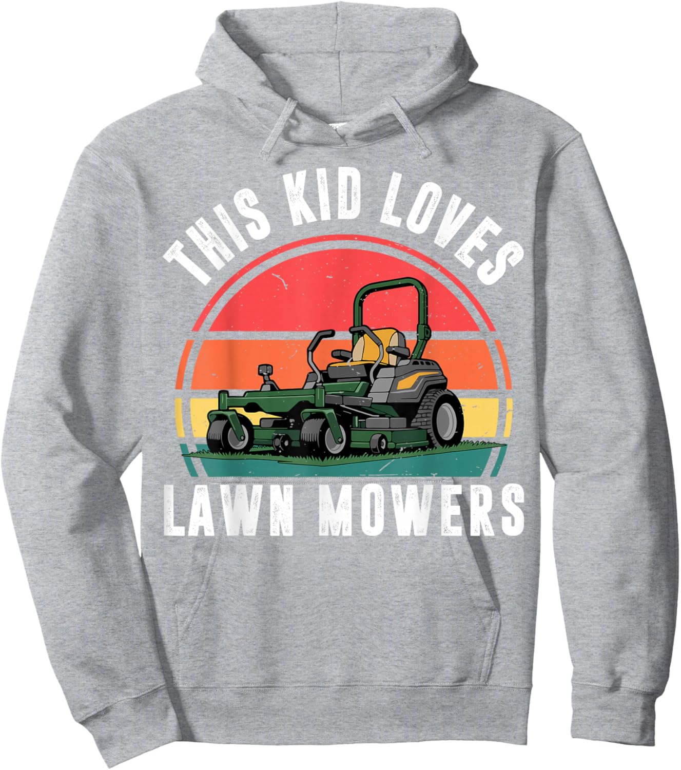 This Kid Loves Lawn Mower Zero Turn Toddler Boy Funny Mowing Hoodie - Hoodie | Ash