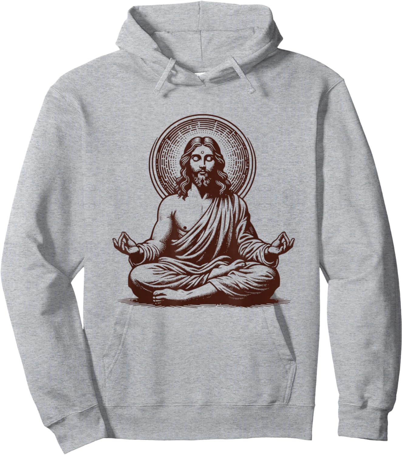 Jesus Meditating As A Buddhist Monk Meditation Hoodie - Hoodie | Ash