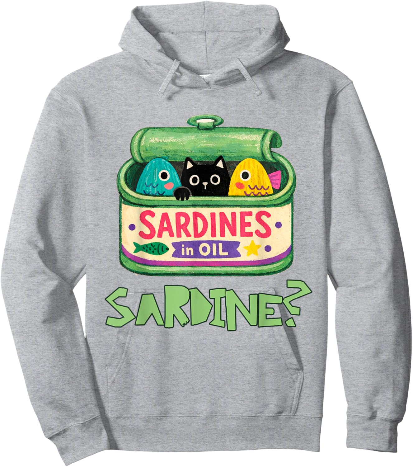 Sardine Lover Fish Market Canned Fish Seafood Fisherman Hoodie - Hoodie | Ash