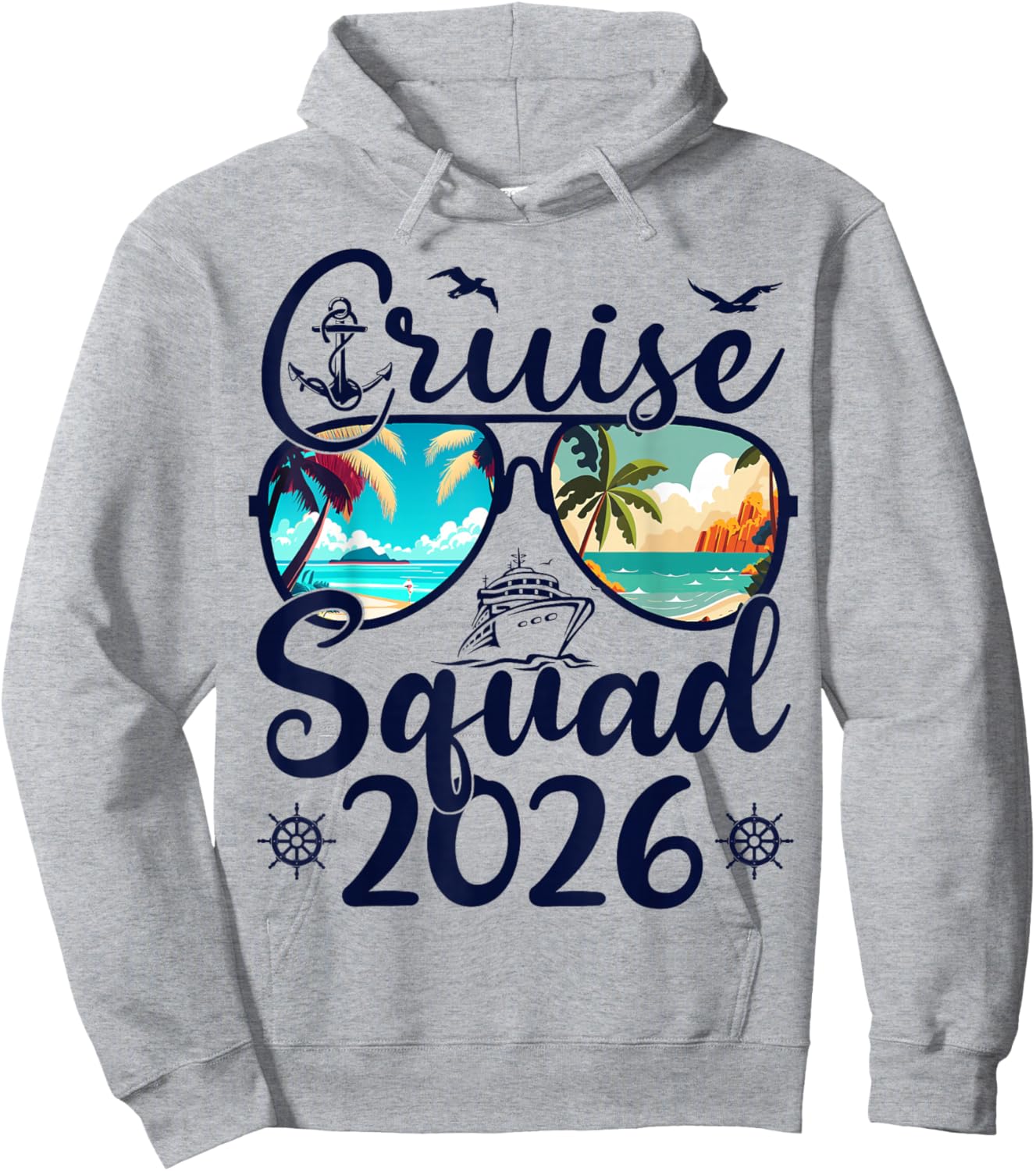 Cruise Squad 2026 Summer Vacation Matching Family Cruise Hoodie - Hoodie | Ash