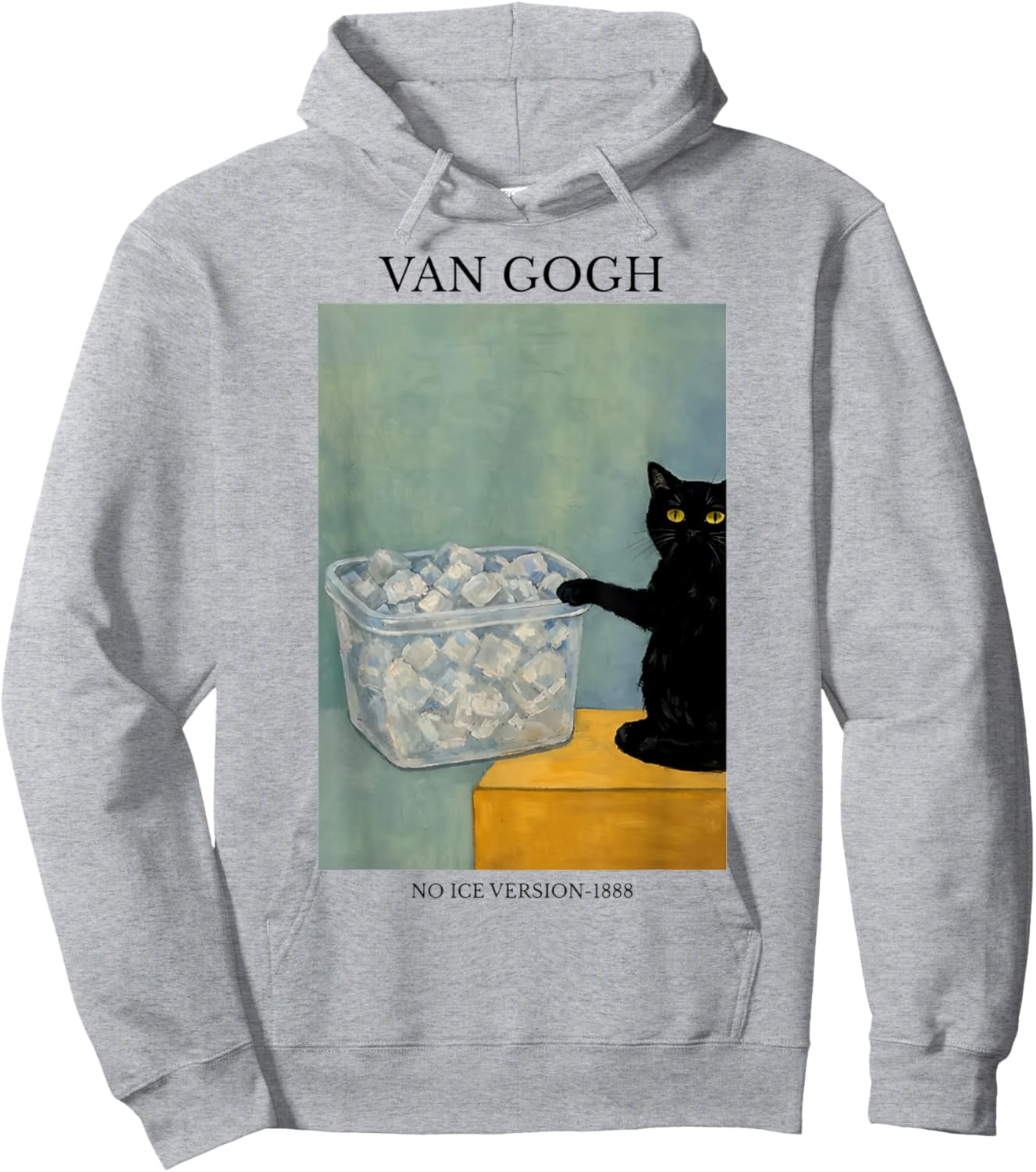 Funny Van Gogh Cat Meme No Ice Version 1888 Hoodie - Hoodie | Ash