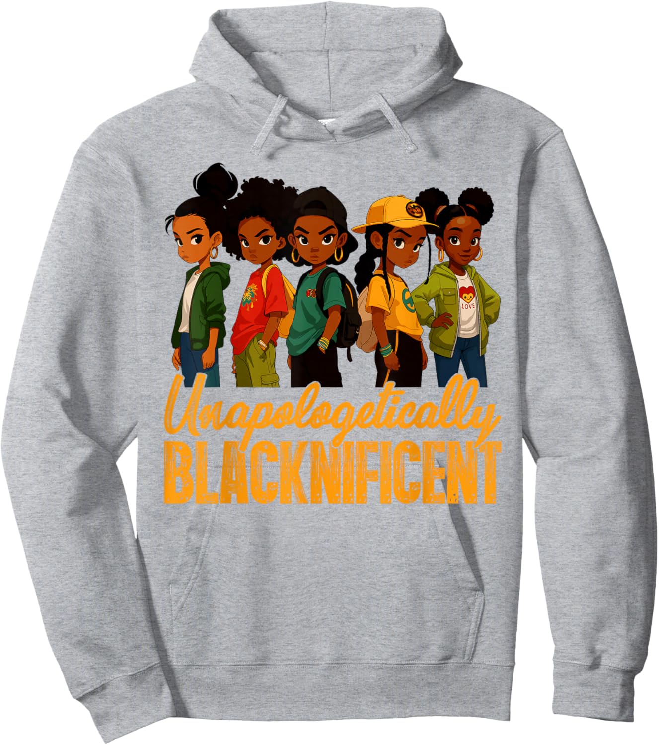Unapologetically Blacknificent Black History Month Afro Girl Hoodie - Hoodie | Ash
