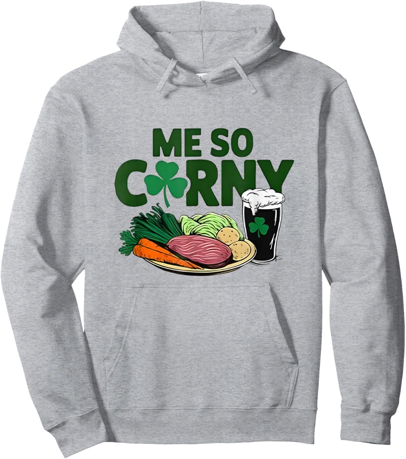 Me So Corny Beer Corned Beef and Cabbage Hoodie - Hoodie | Ash