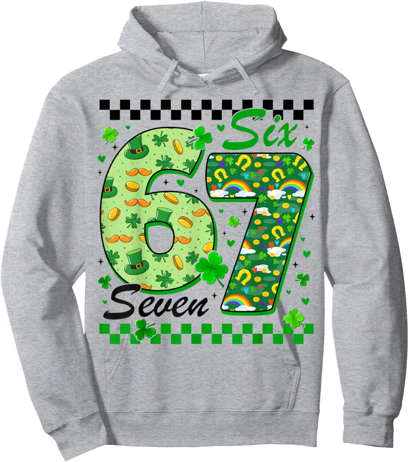 Funny Shamrock Rainbow St Patricks Men Boy Kid Girl Youth Hoodie - Hoodie | Ash