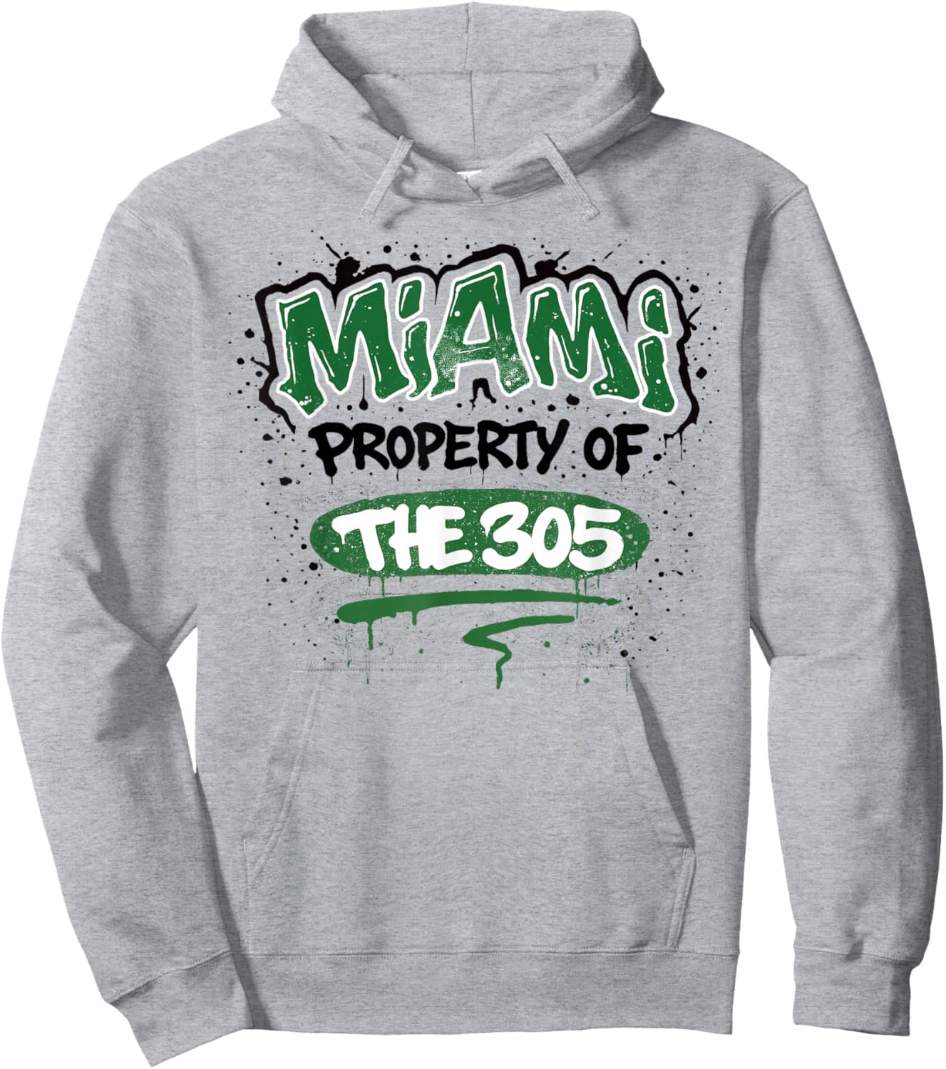 Miami Property of The 305 Unban Graffiti Spray Paint Design Hoodie - Hoodie | Ash