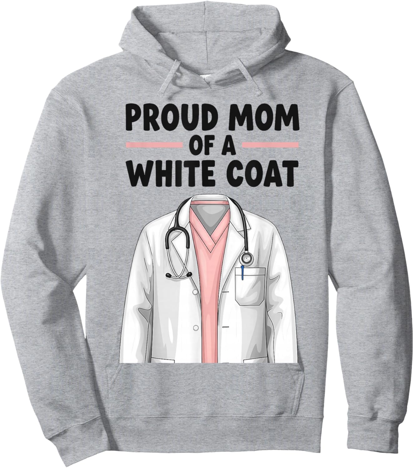 Proud Mom White Coat Ceremony med School Acceptance Hoodie - Hoodie | Ash