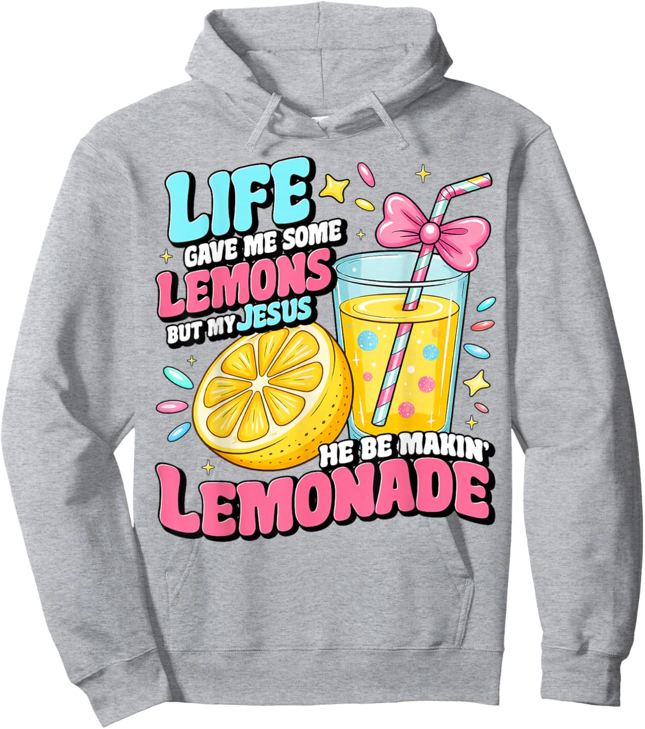 Life Gave Me Some Lemon But My Jesus Coquette Men Women Girl Hoodie - Hoodie | Ash