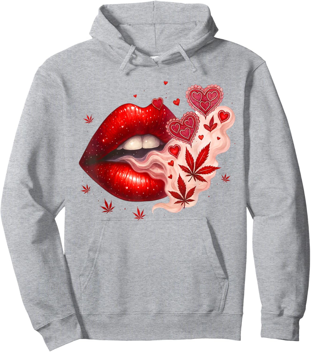 Valentine’s Day Cannabis Weed Lover Marijuana Stoner Babe Hoodie - Hoodie | Ash