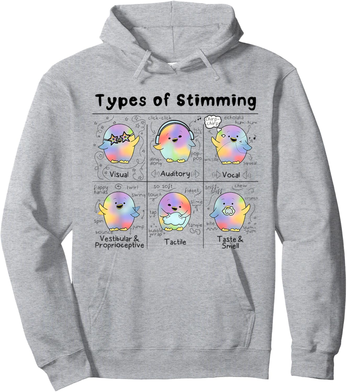 Types of Stimming Hoodie - Hoodie | Ash