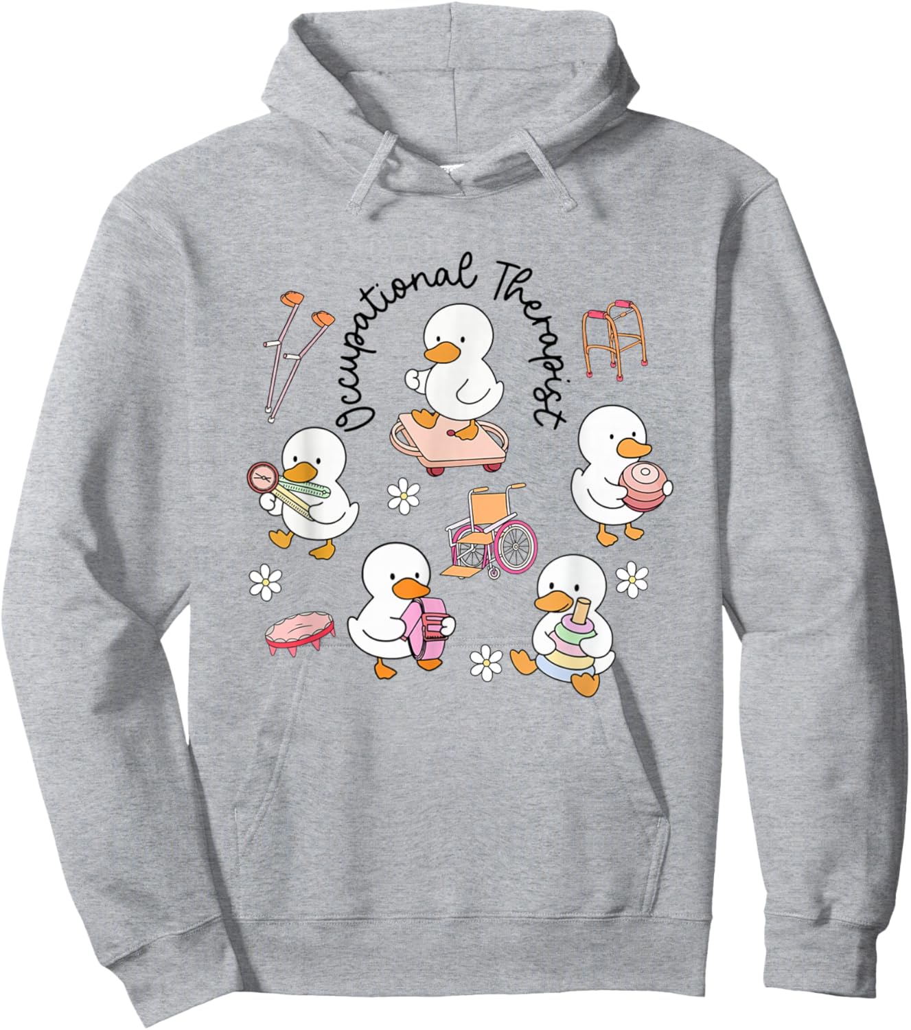 Retro Aesthetic Just an Occupational Therapy Goose OT OTA Hoodie - Hoodie | Ash