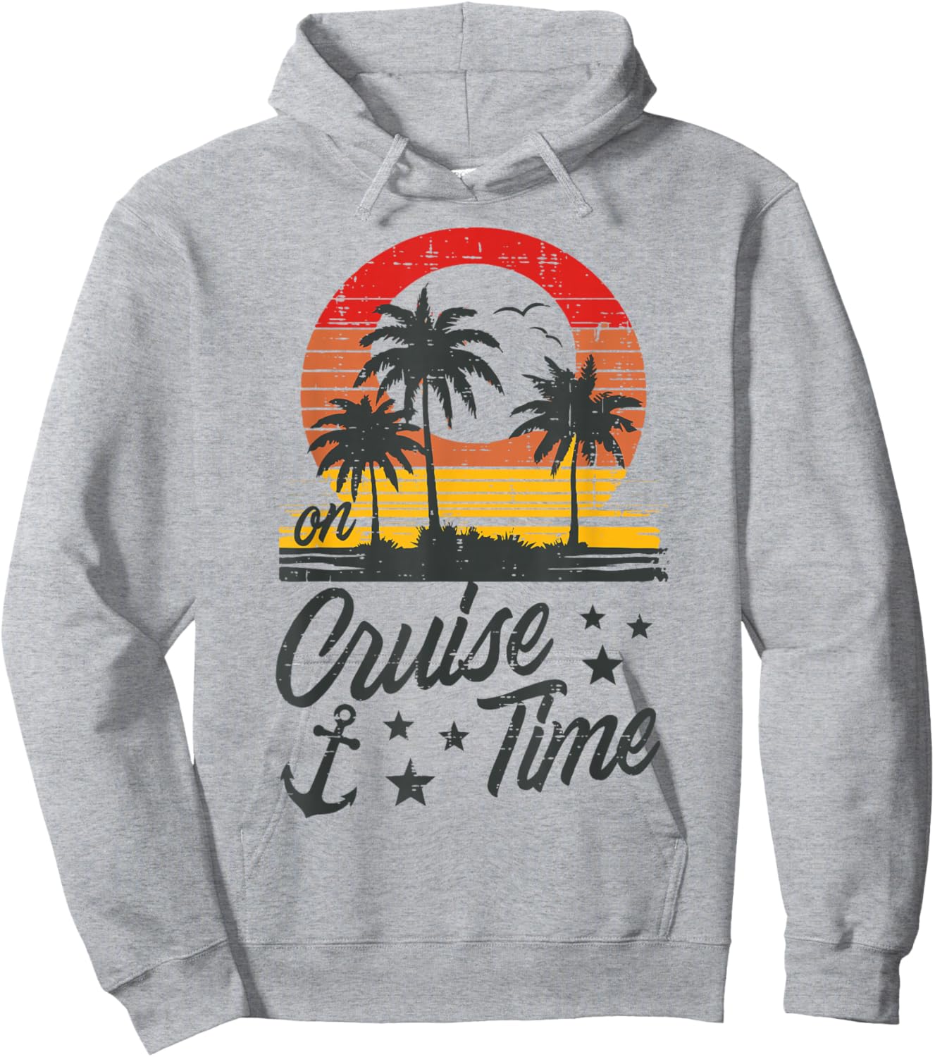 Vacation On Cruise Time Sunset Retro Summer Women Men Kids Hoodie - Hoodie | Ash