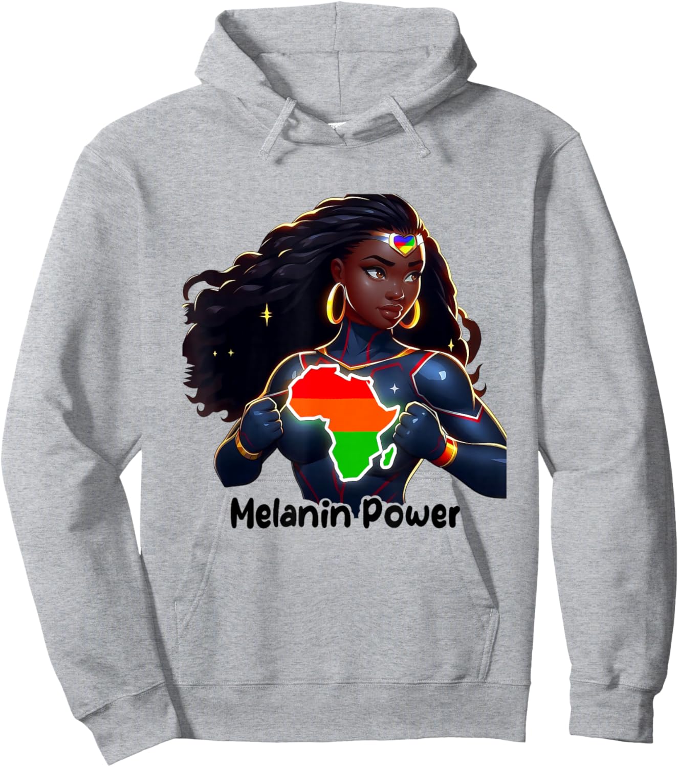 Black History Month Melanin Queen Strong Black Woman Pride Hoodie - Hoodie | Ash