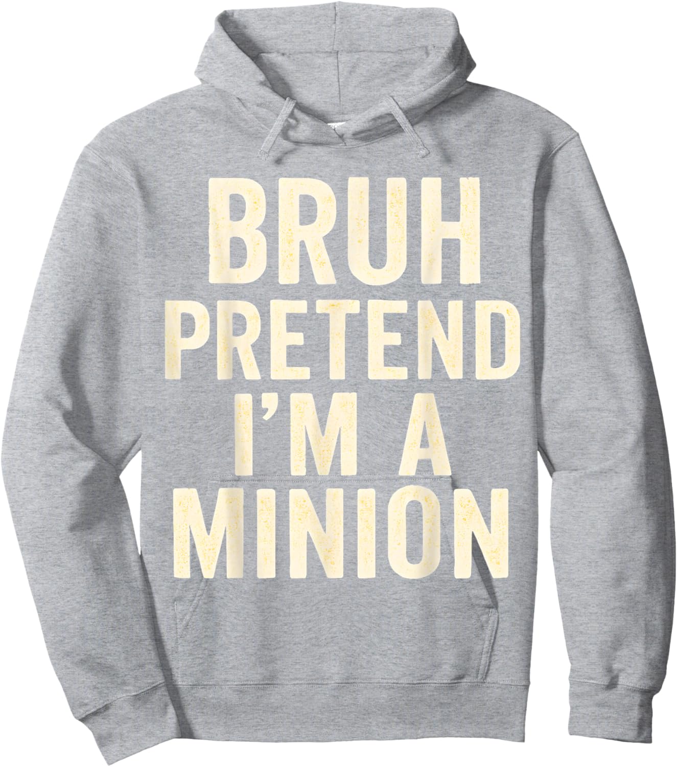 Bruh Pretend I'm Minion Costume Family Lazy Easy Halloween Hoodie - Hoodie | Ash