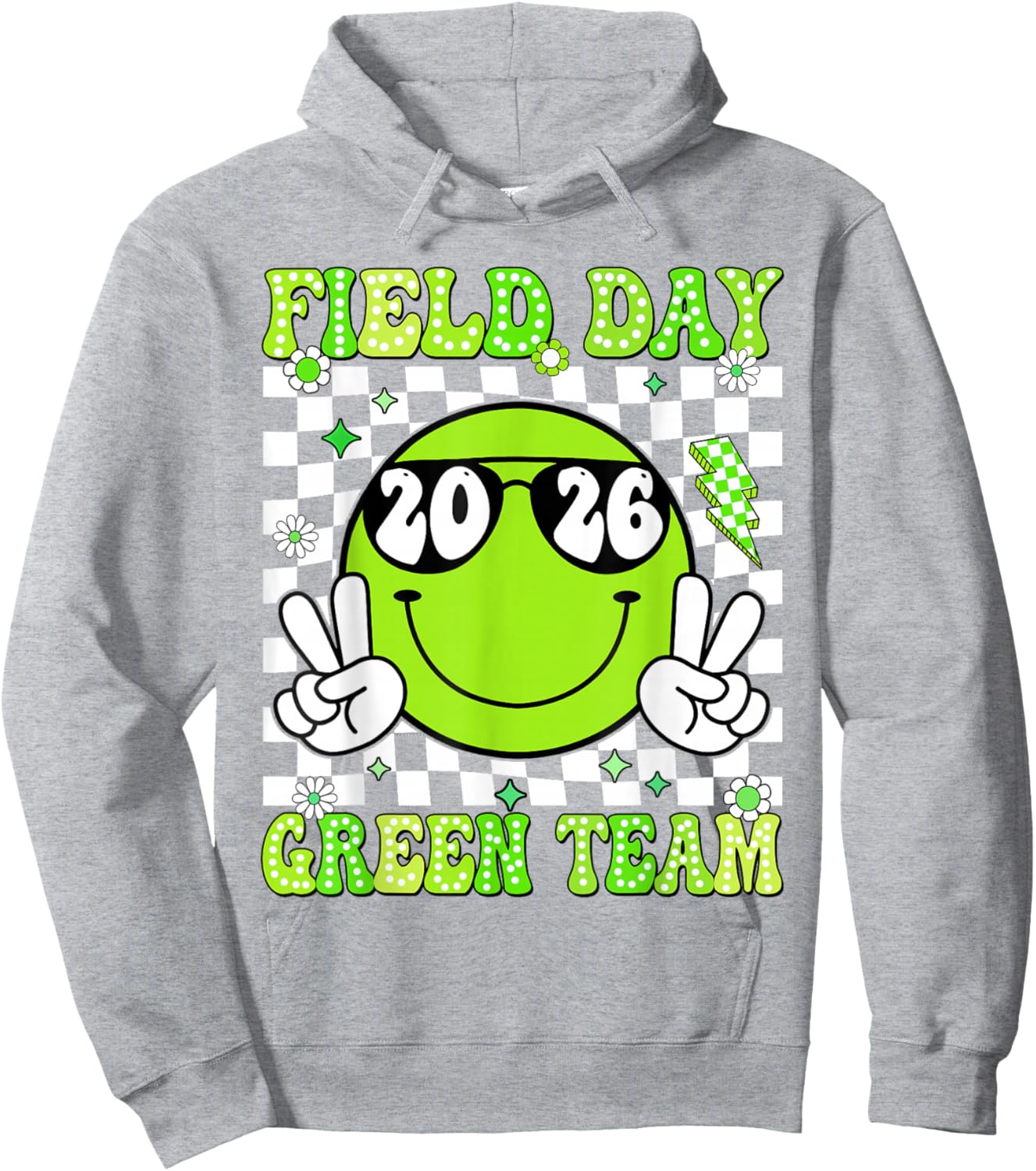 Field Day Green Team Funny for Teacher Kids Field Day Games Hoodie - Hoodie | Ash