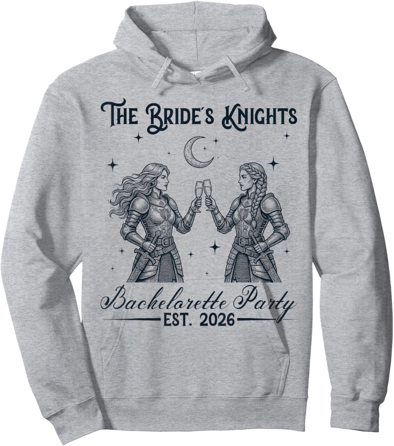 The Bride's Knight Medieval Bride Bachelorette Party Couples Hoodie - Hoodie | Ash