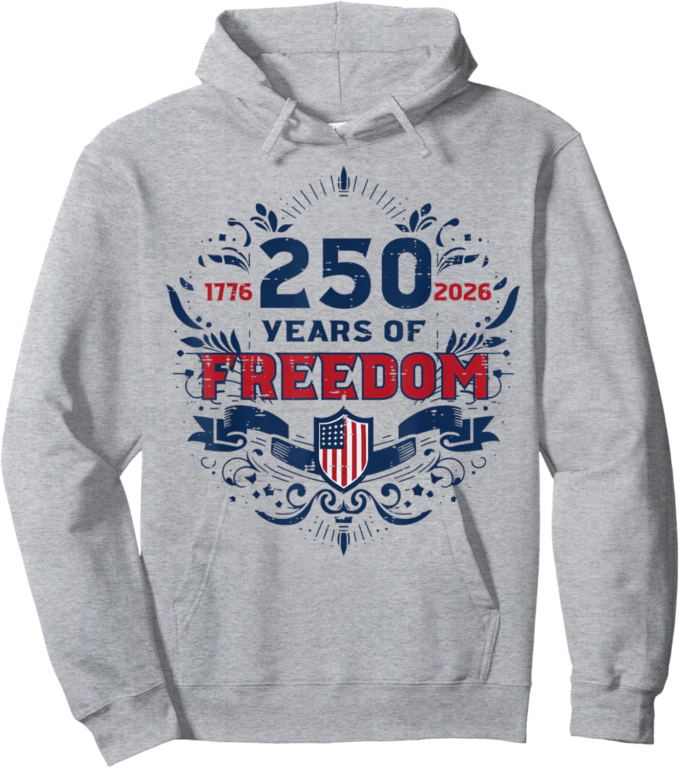 250 Years Freedom US Flag 250th Anniversary Men Women Kids Hoodie - Hoodie | Ash