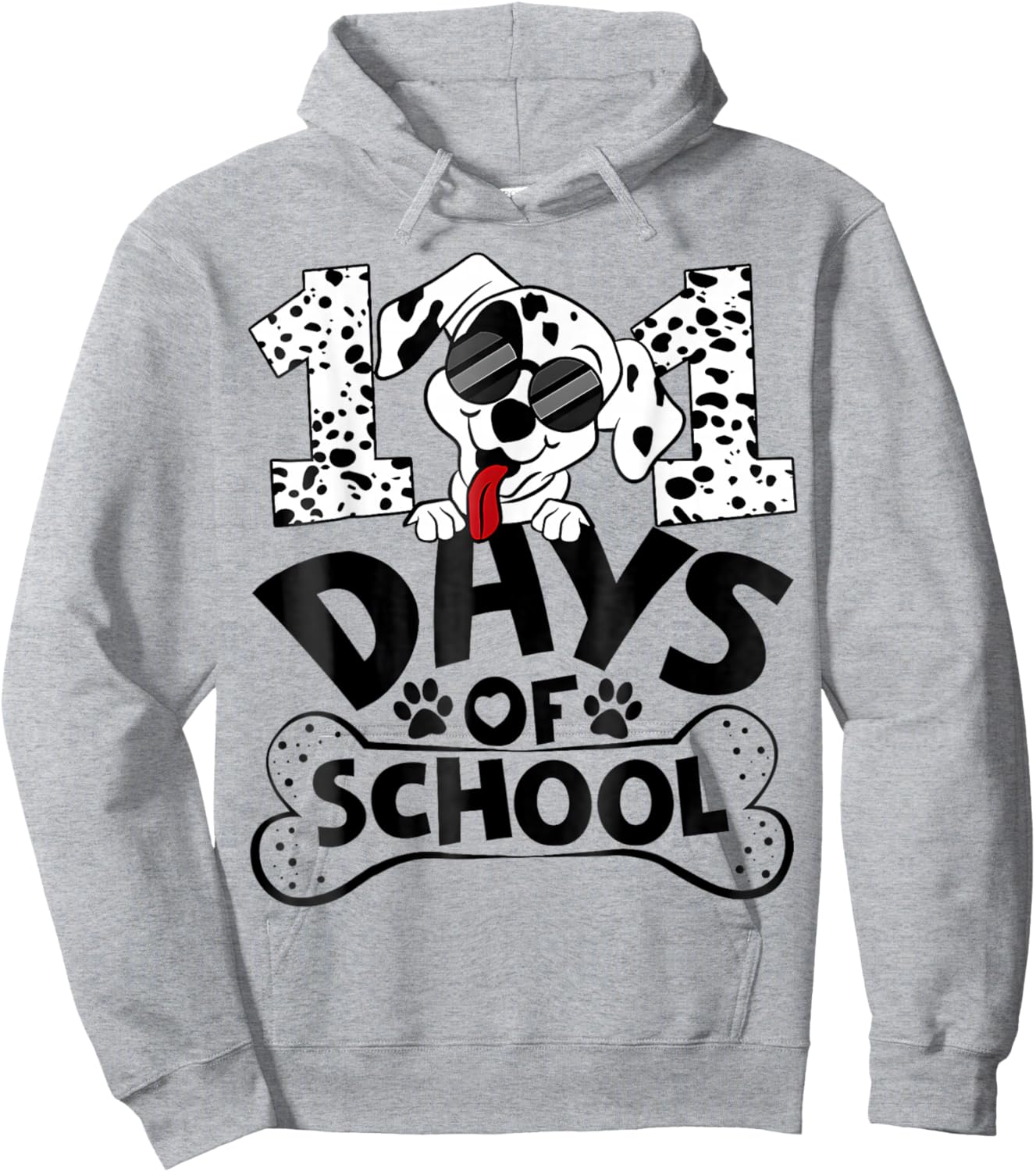 100 Days of School Dalmatian Dog Boy Kid 100th Day of School Hoodie - Hoodie | Ash