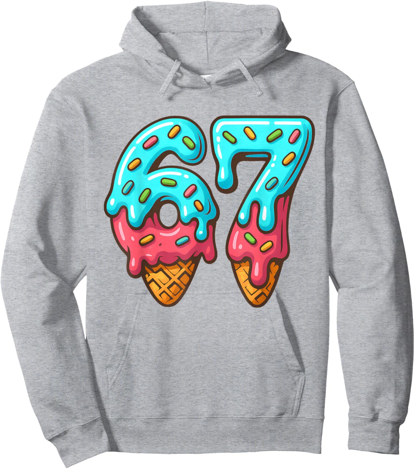 67 Meme Trendy Cream Halloween Funny Six Seven Gen Alpha Z Hoodie - Hoodie | Ash