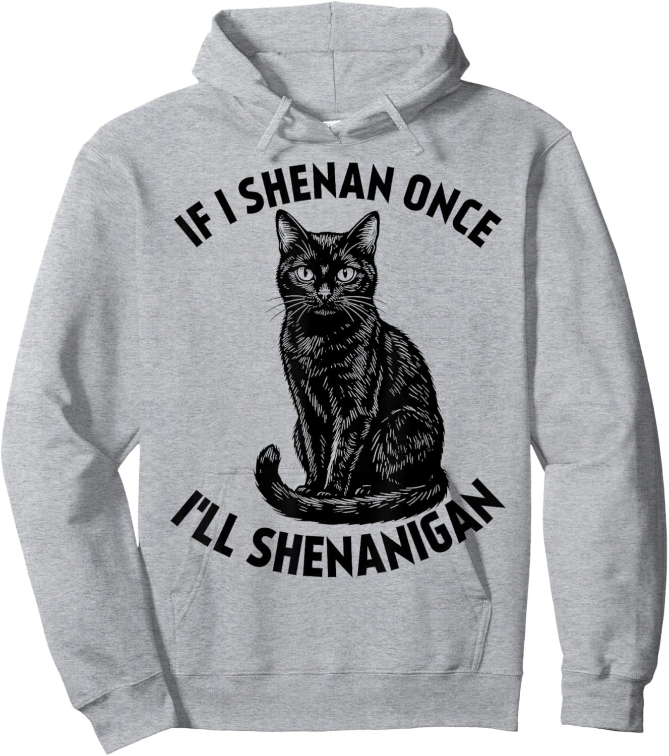If I Shenan Once I'll Shenanigan St Patricks Day Cat Hoodie - Hoodie | Ash
