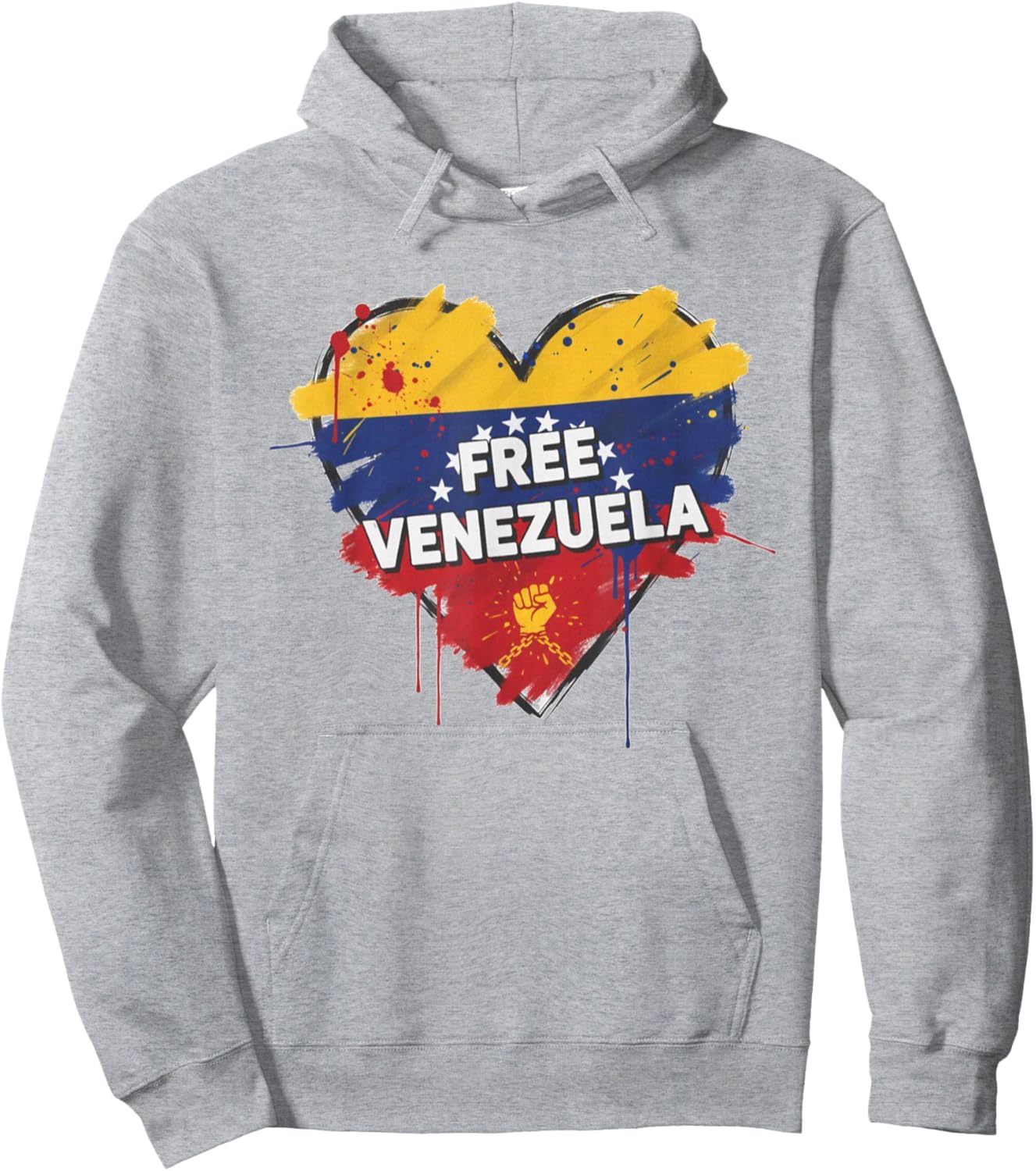 Free Venezuela Flag Patriotic Funny Venezuela Libre Freedom Hoodie - Hoodie | Ash