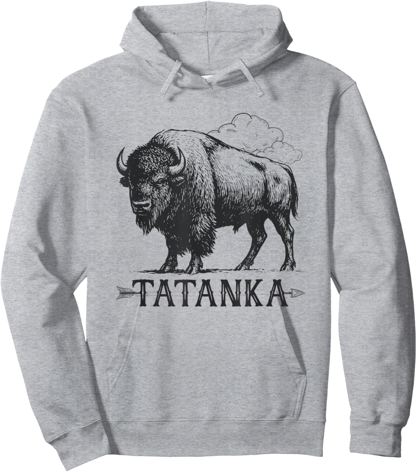 Tatanka Lakota Buffalo Bison Native American West Wildlife Hoodie - Hoodie | Ash