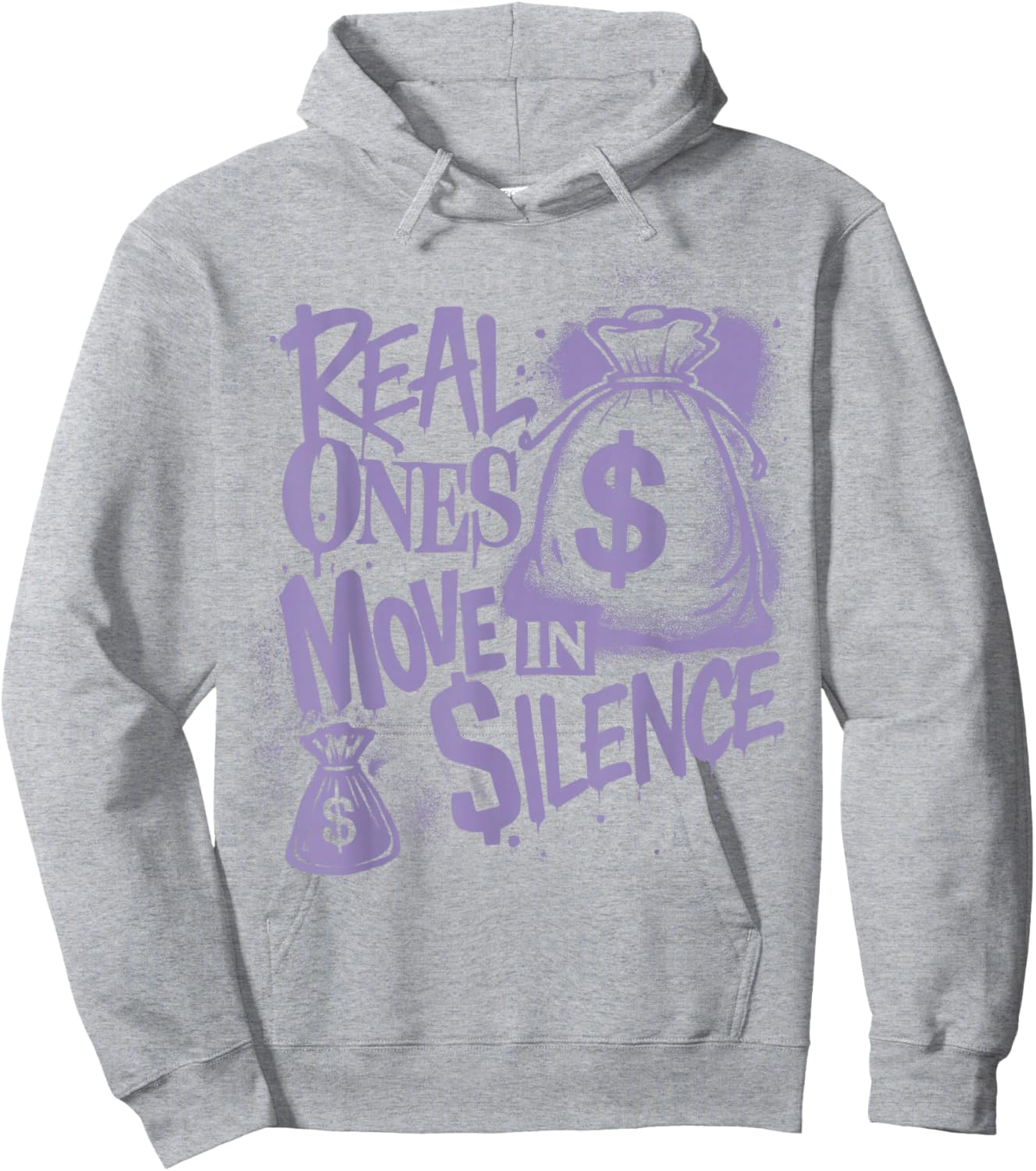 Hydrangeas Wild Grape White Purple Graphic Match Hoodie - Hoodie | Ash