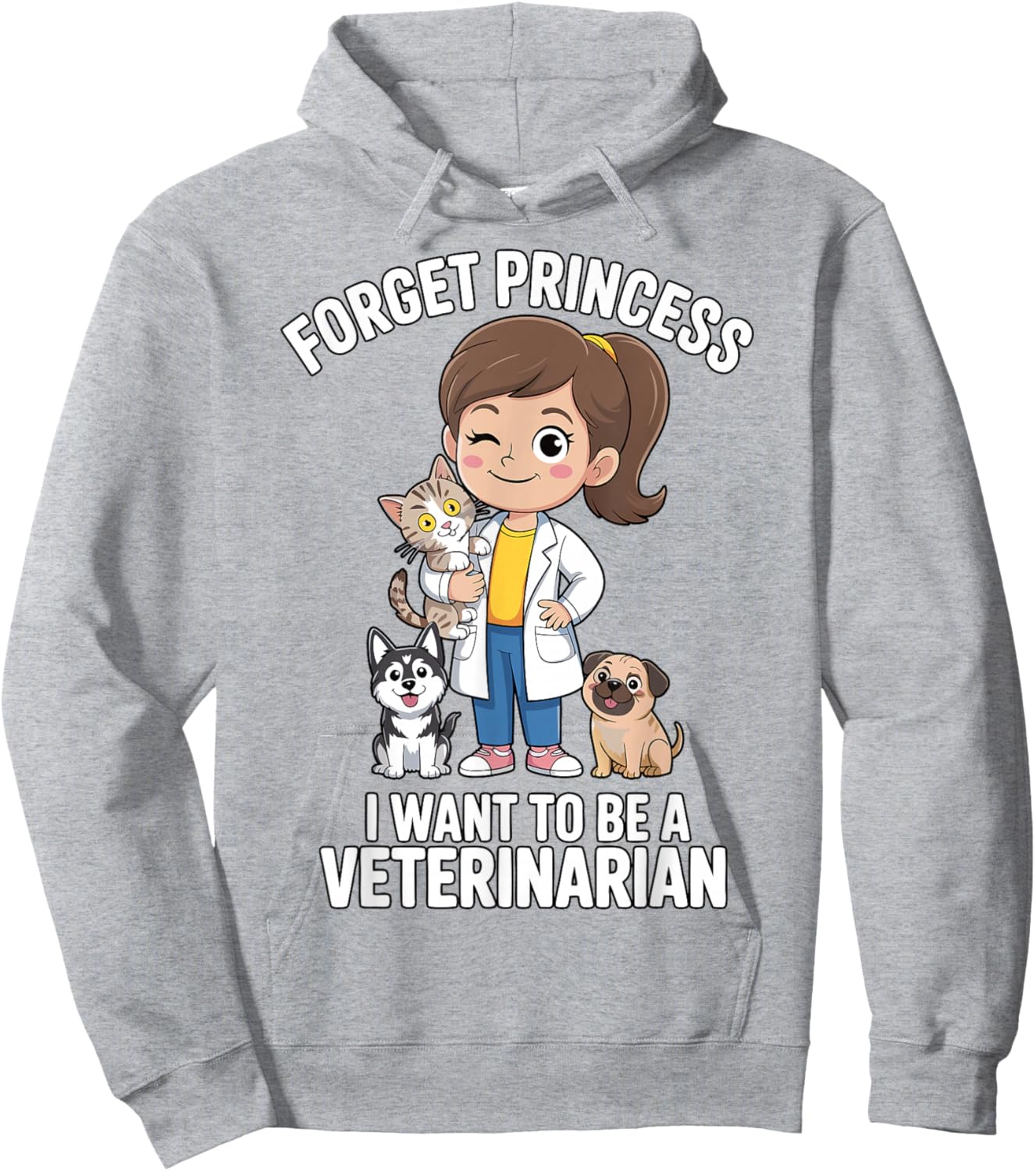 Future Veterinarian Girl Vet Tech Animal Clinic Hoodie - Hoodie | Ash