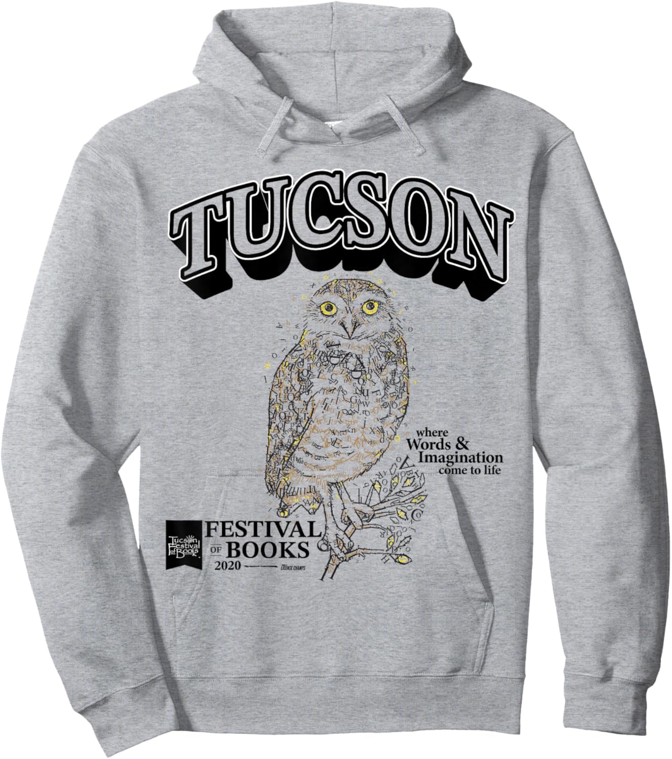 Tucson Festival of Books | TFOB 2020 | Owl Mascot Hoodie - Hoodie | Ash