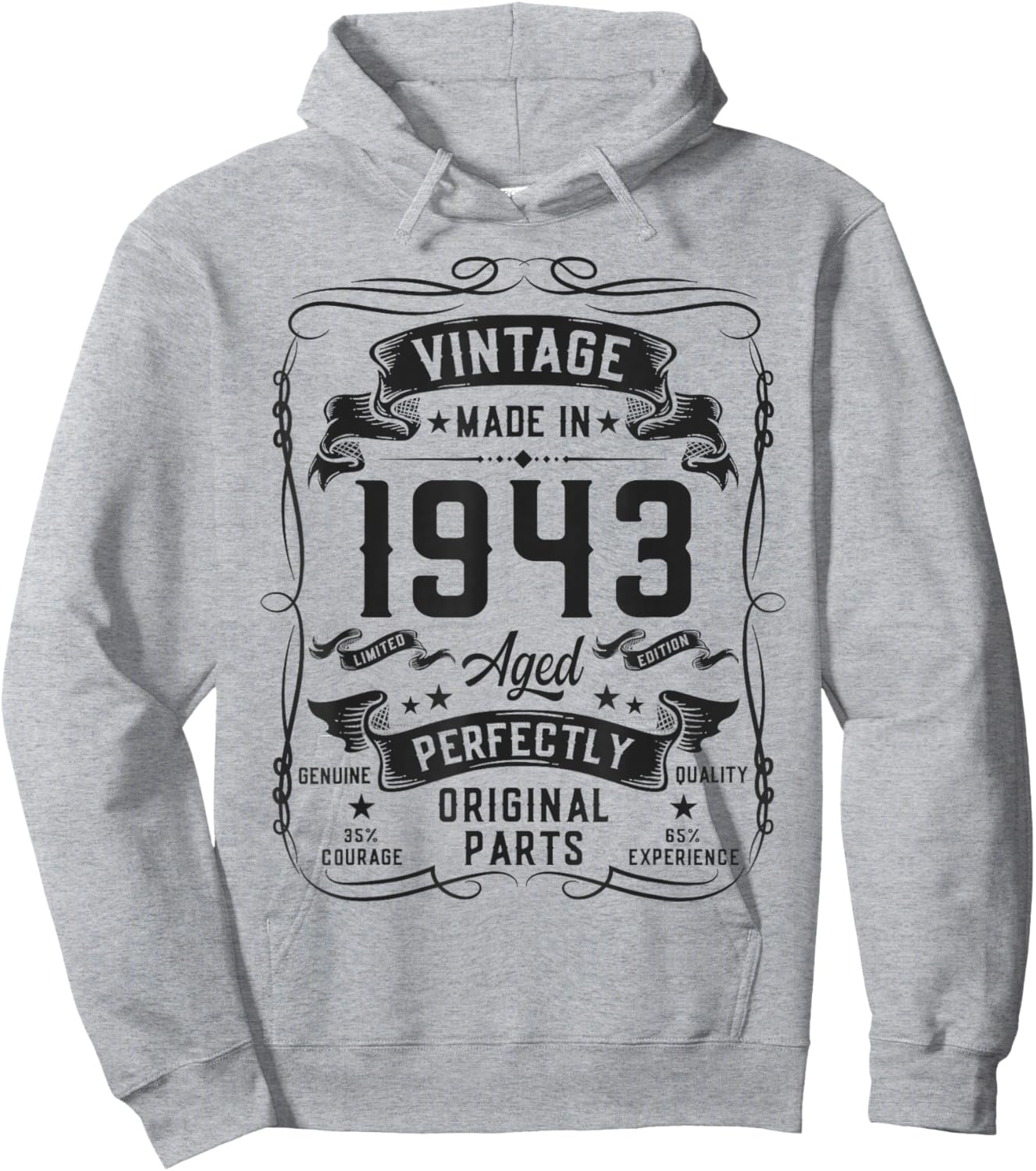 Vintage 1943 83yr 83rd Birthday Gifts 83 Years Old Hoodie - Hoodie | Ash