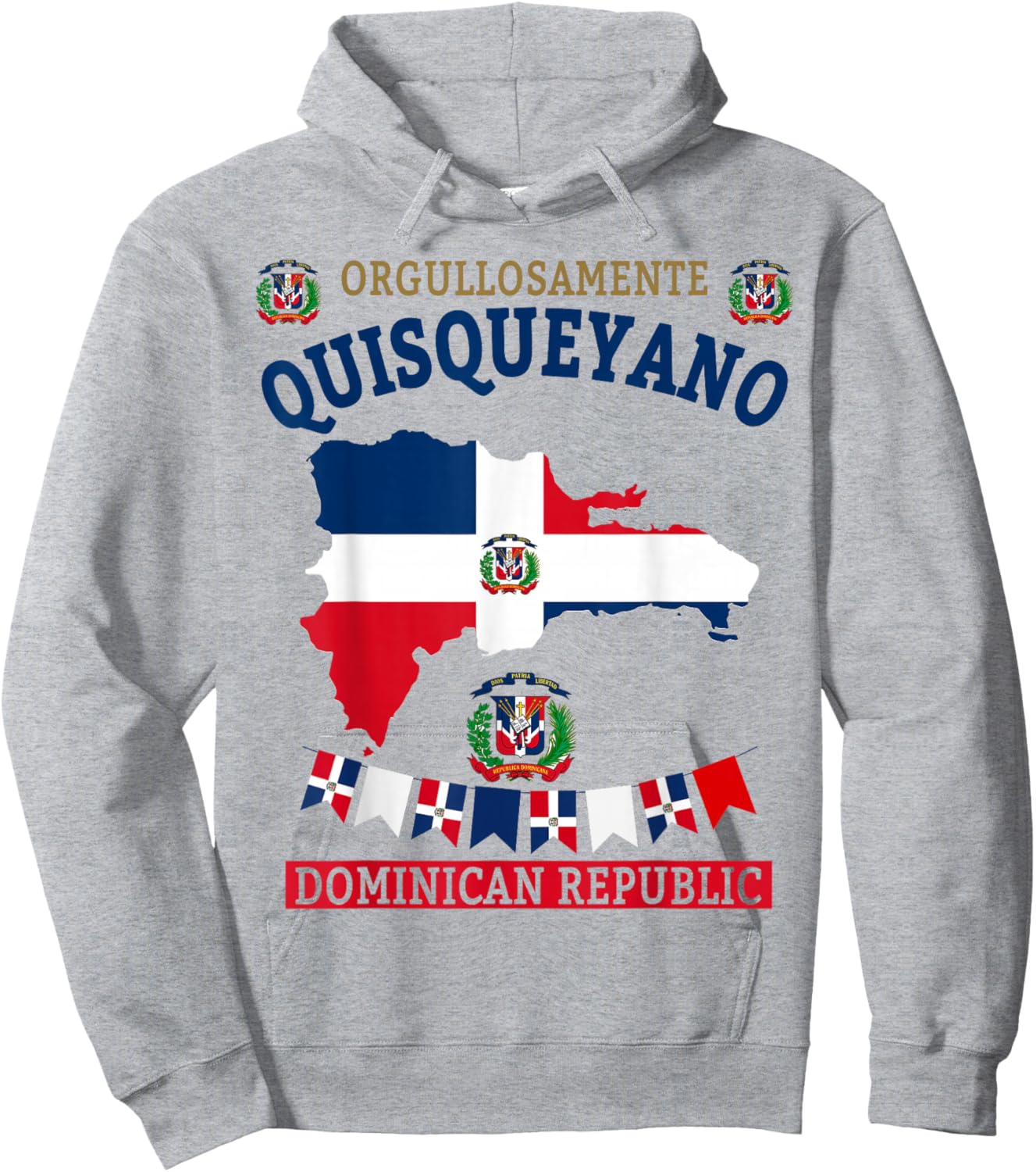 Dominican Republic Flag Idea for Kids Dominicana Quisqueyano Hoodie - Hoodie | Ash