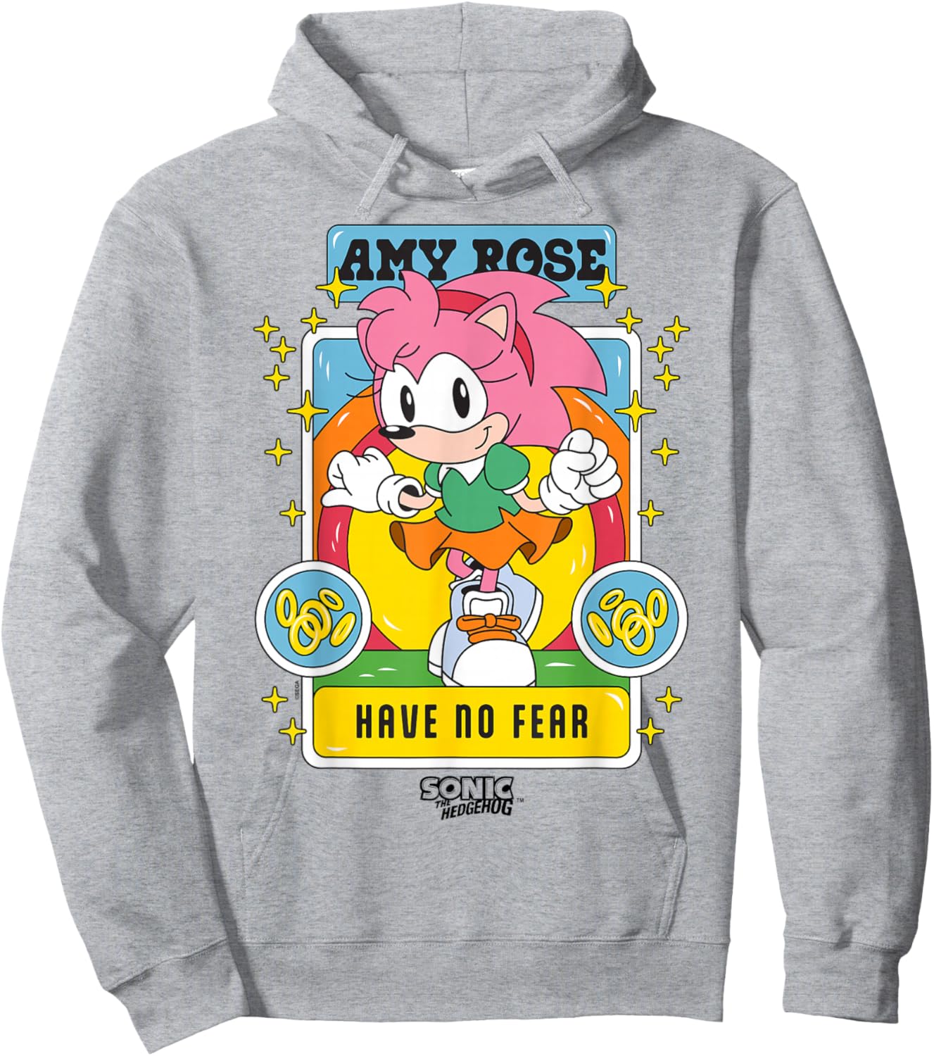 Sonic The Hedgehog Amy Rose Have No Fear Vibrant Pop Art Hoodie - Hoodie | Ash