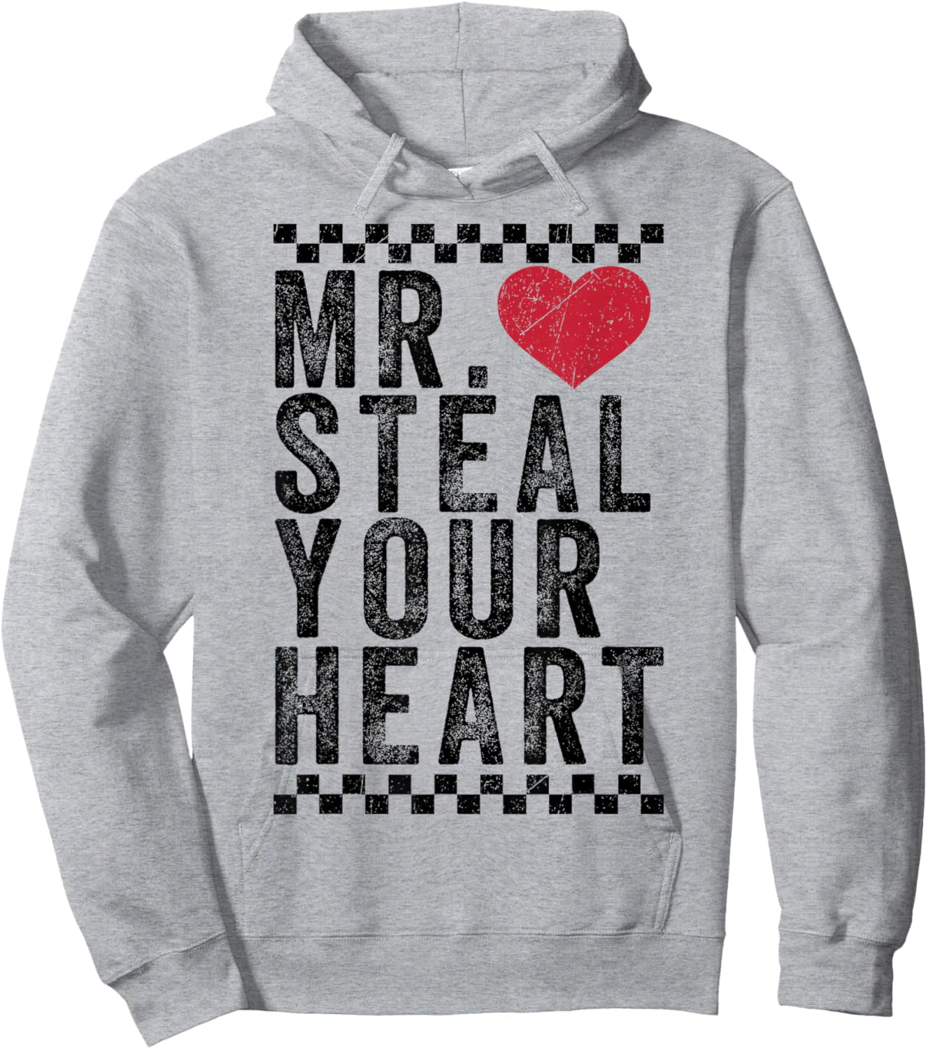 Funny Valentines Day Mr. Steal Your Heart Toddler Kids Boys Hoodie - Hoodie | Ash
