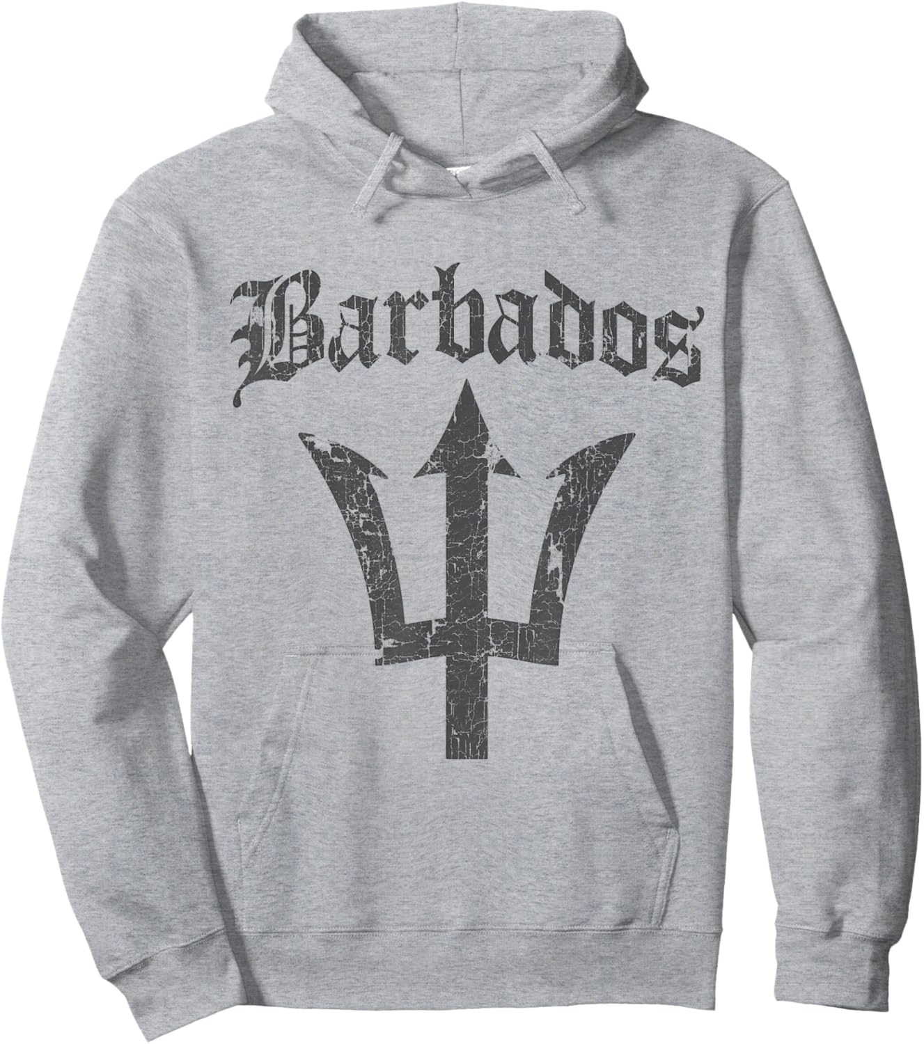 Vintage Barbadian Flag Barbados Hoodie - Hoodie | Ash
