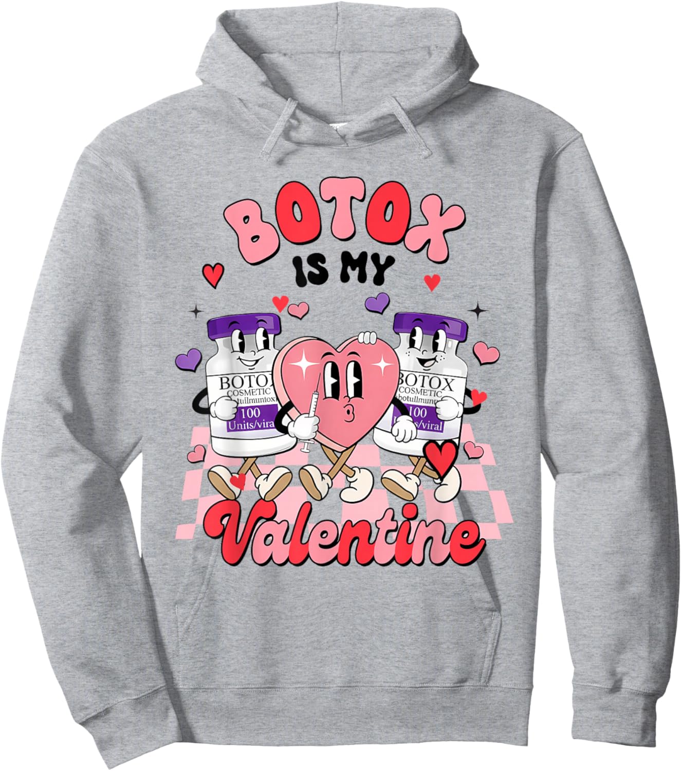 Botox Dealer Aesthetic Nurse Injector Botox My Valentines Hoodie - Hoodie | Ash