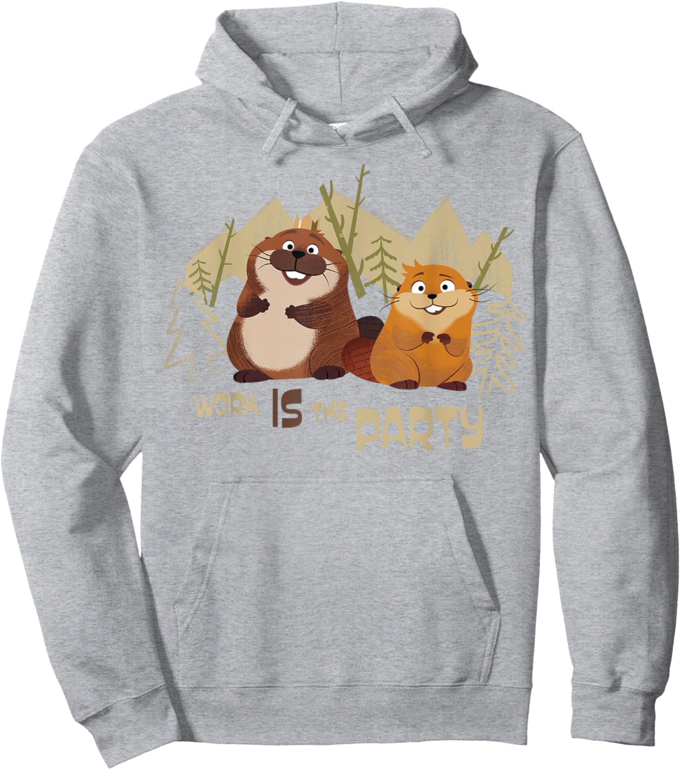 Disney Pixar Hoppers Work is The Party Retro Outdoors Hoodie - Hoodie | Ash