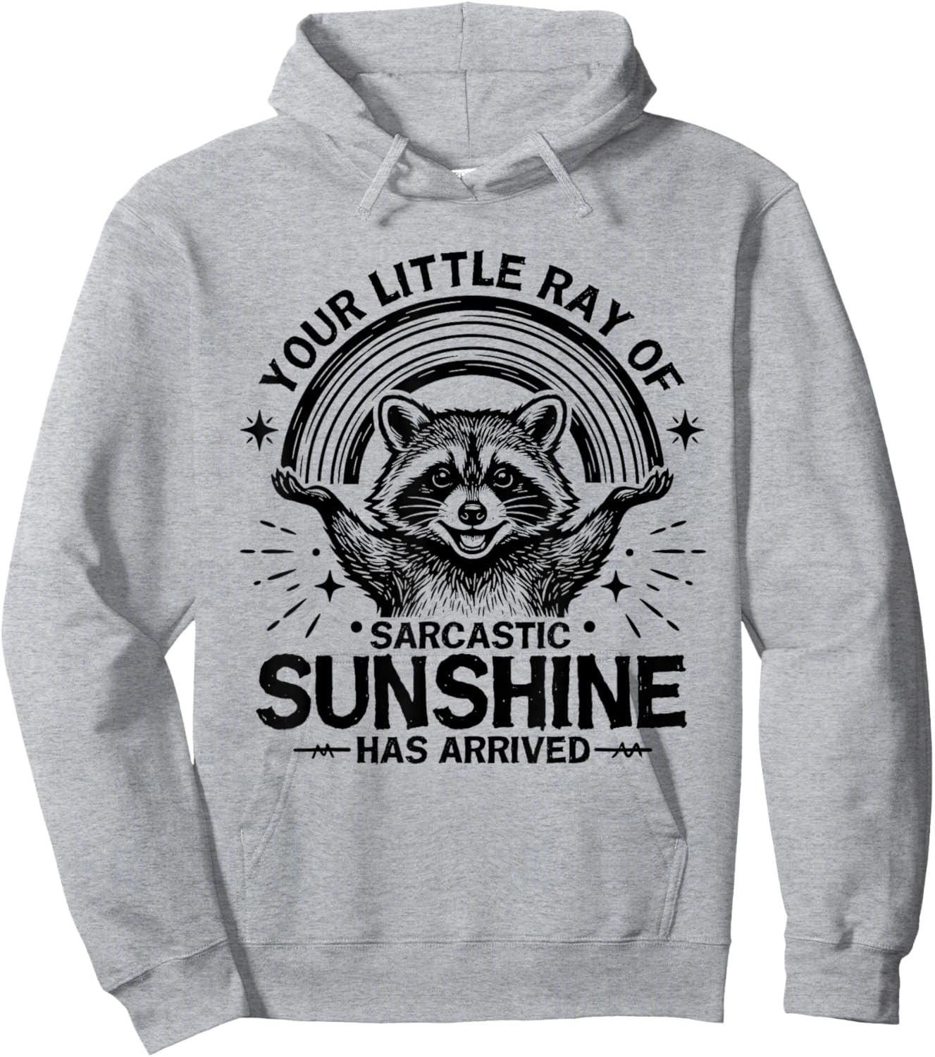 Your Little Ray of Sarcastic Sunshine Has Arrived Raccoon Hoodie - Hoodie | Ash