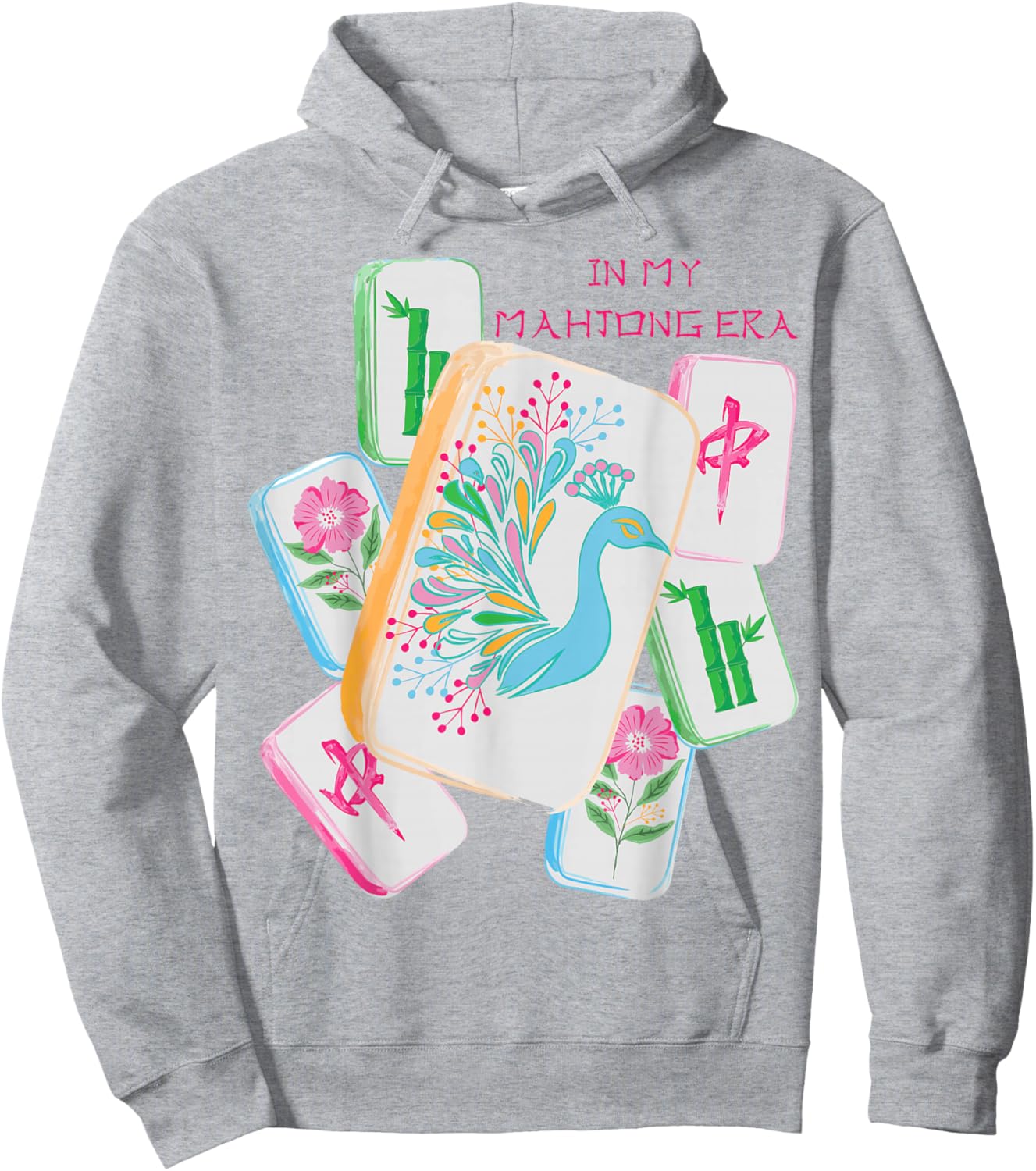 in My Mahjong Era Funny Mahjong Love Playing Chinese Game Hoodie - Hoodie | Ash