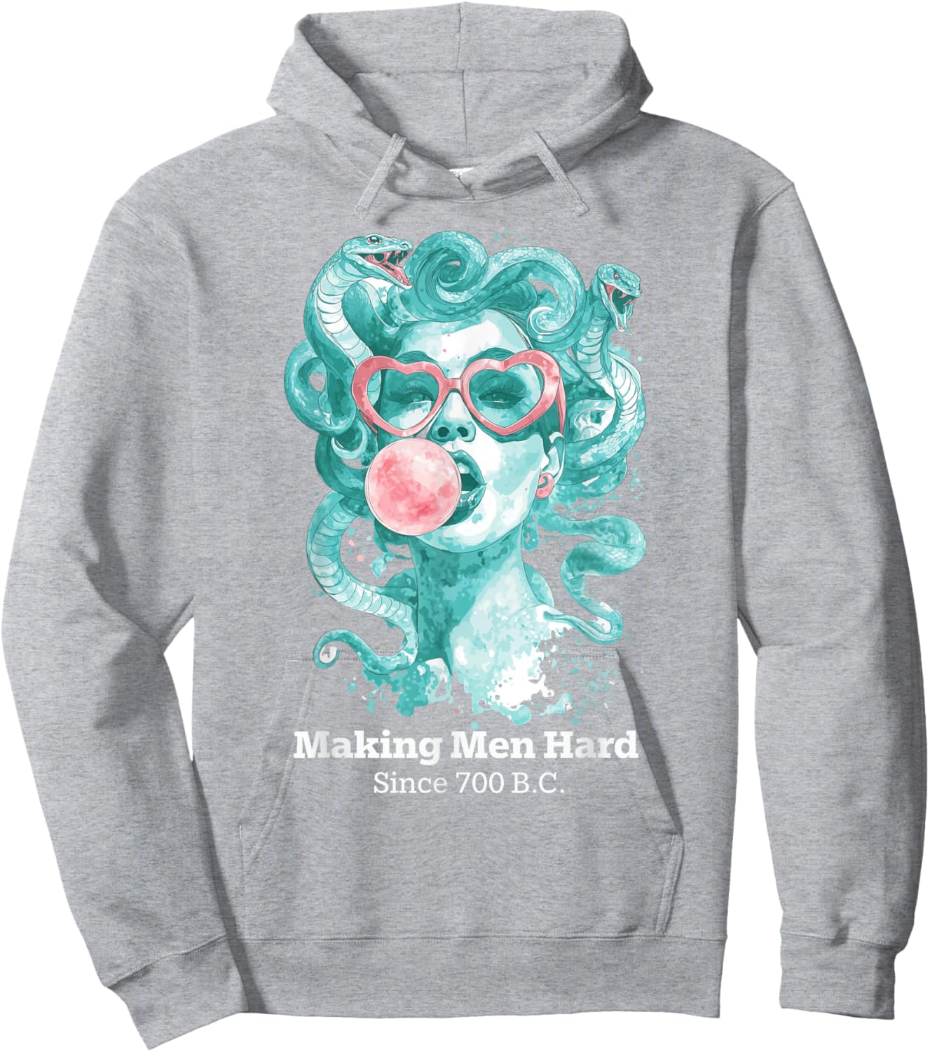 Making Men Hard Since 700 BC Feminist Medusa Bubblegum Women Hoodie - Hoodie | Ash